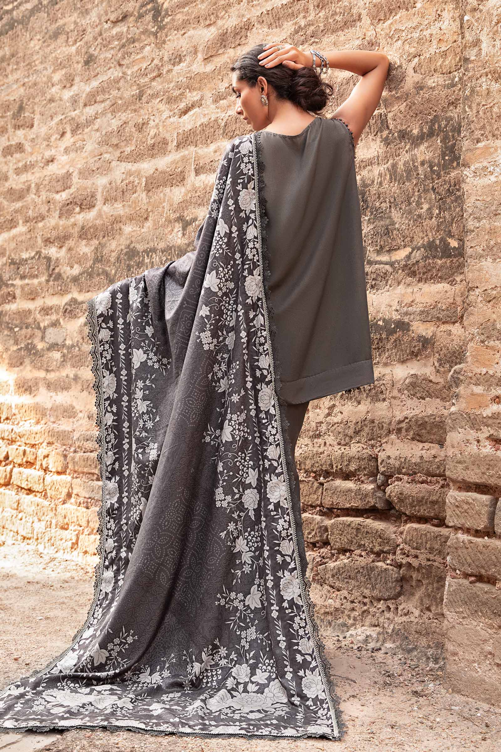 3 Piece Unstitched Printed Linen Suit | MPT-2408-B - Image 6