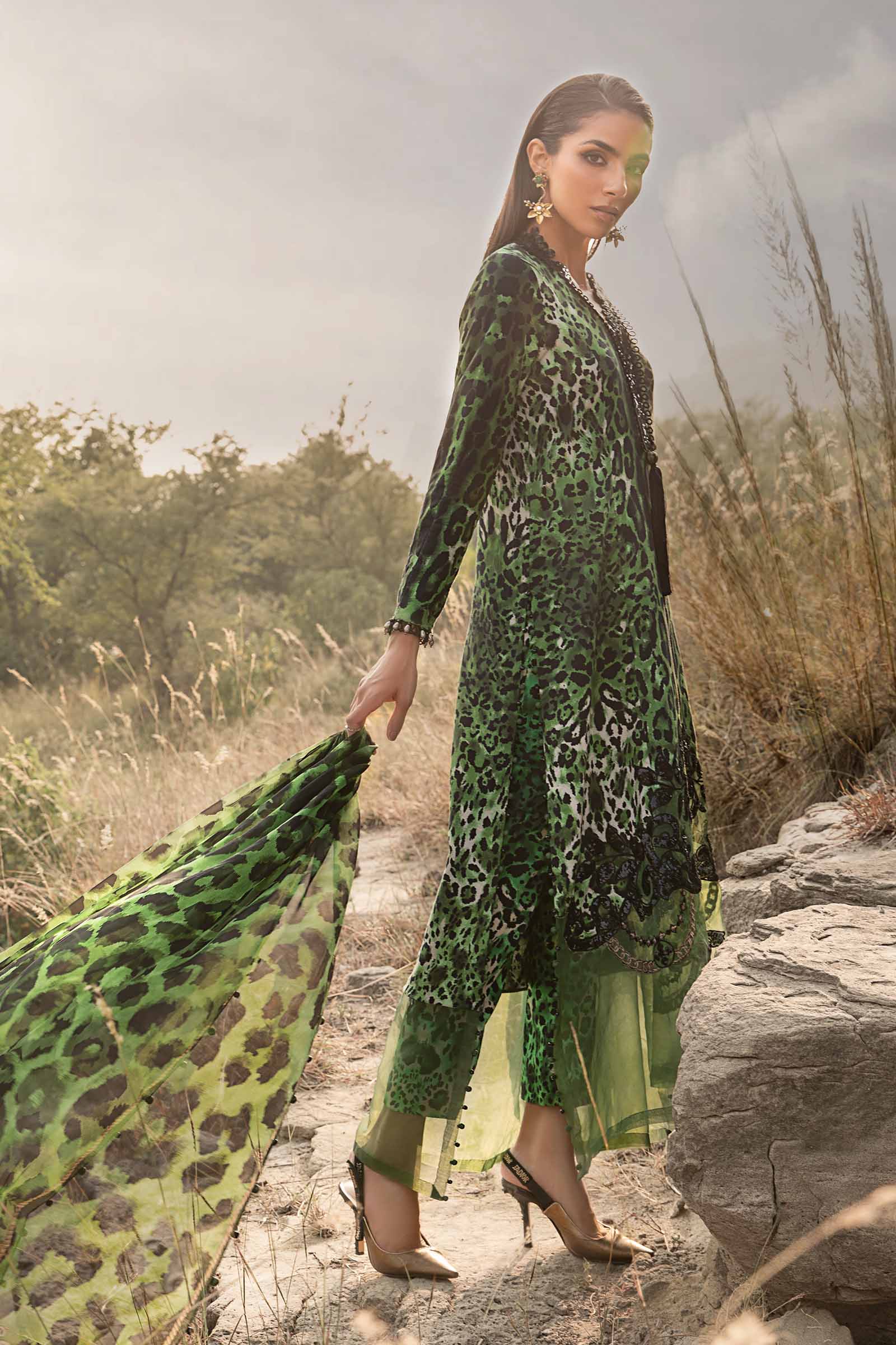 3 Piece Unstitched Printed Linen Suit | MPT-2409-A - Image 6
