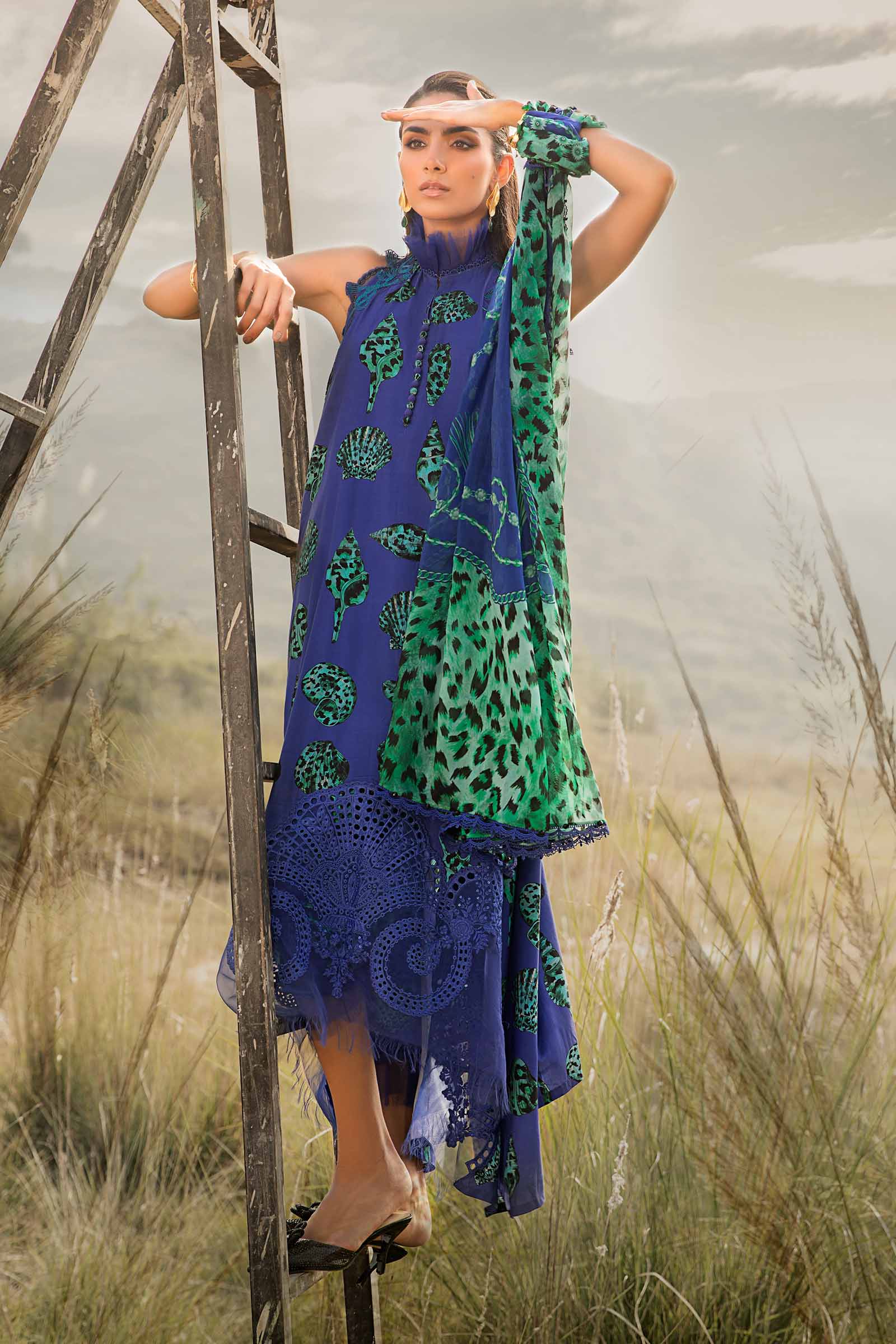 3 Piece Unstitched Printed Linen Suit | MPT-2410-A - Image 4