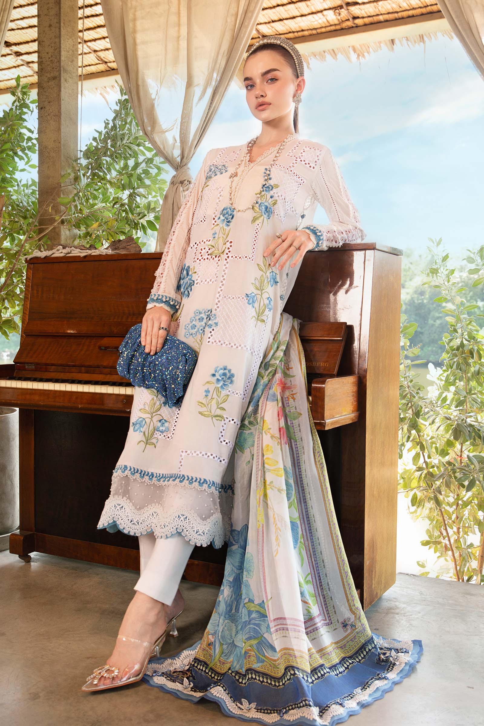 3 Piece Unstitched Printed Lawn Suit | MPT-2501-A - Image 5
