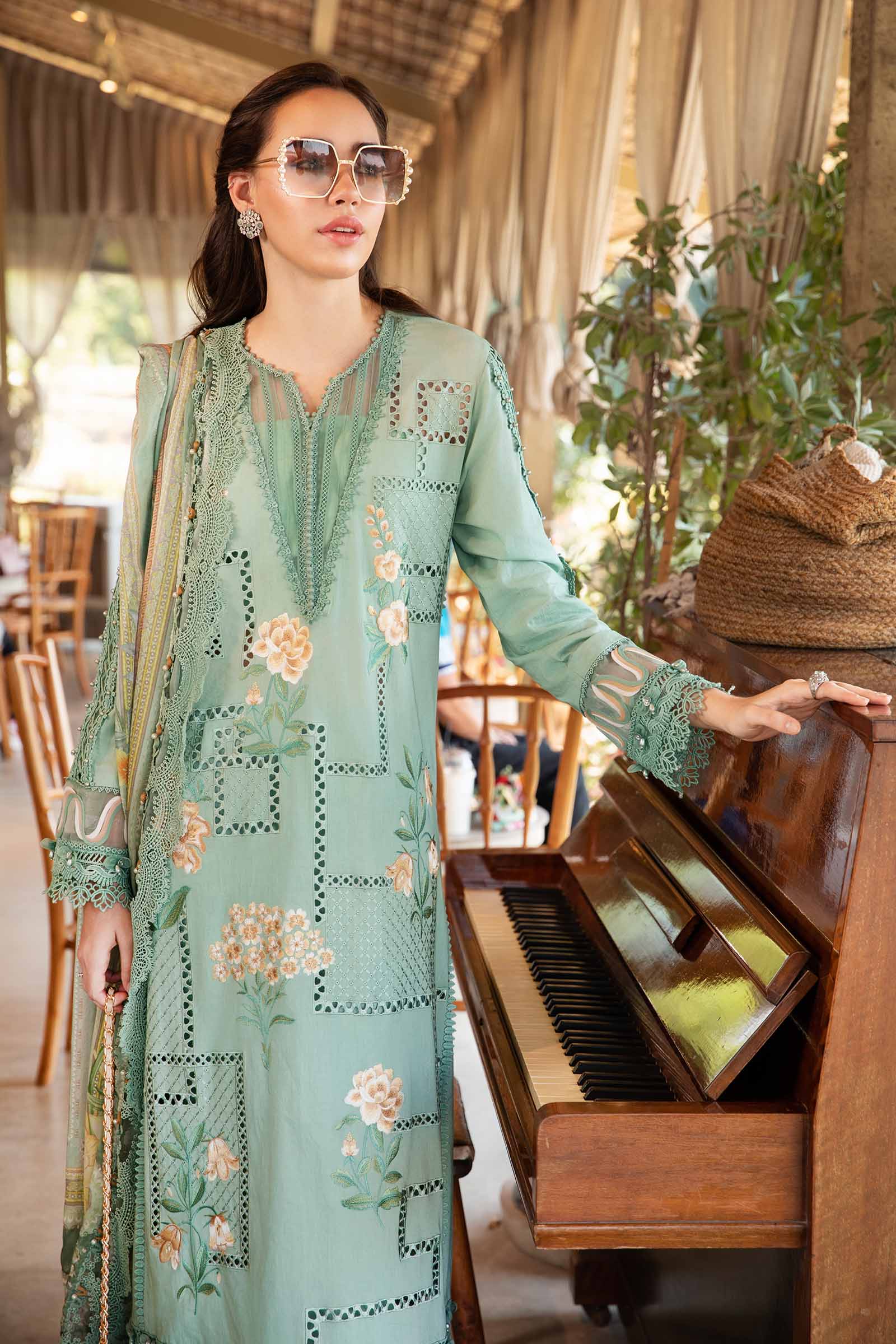 3 Piece Unstitched Printed Lawn Suit | MPT-2501-B - Image 2