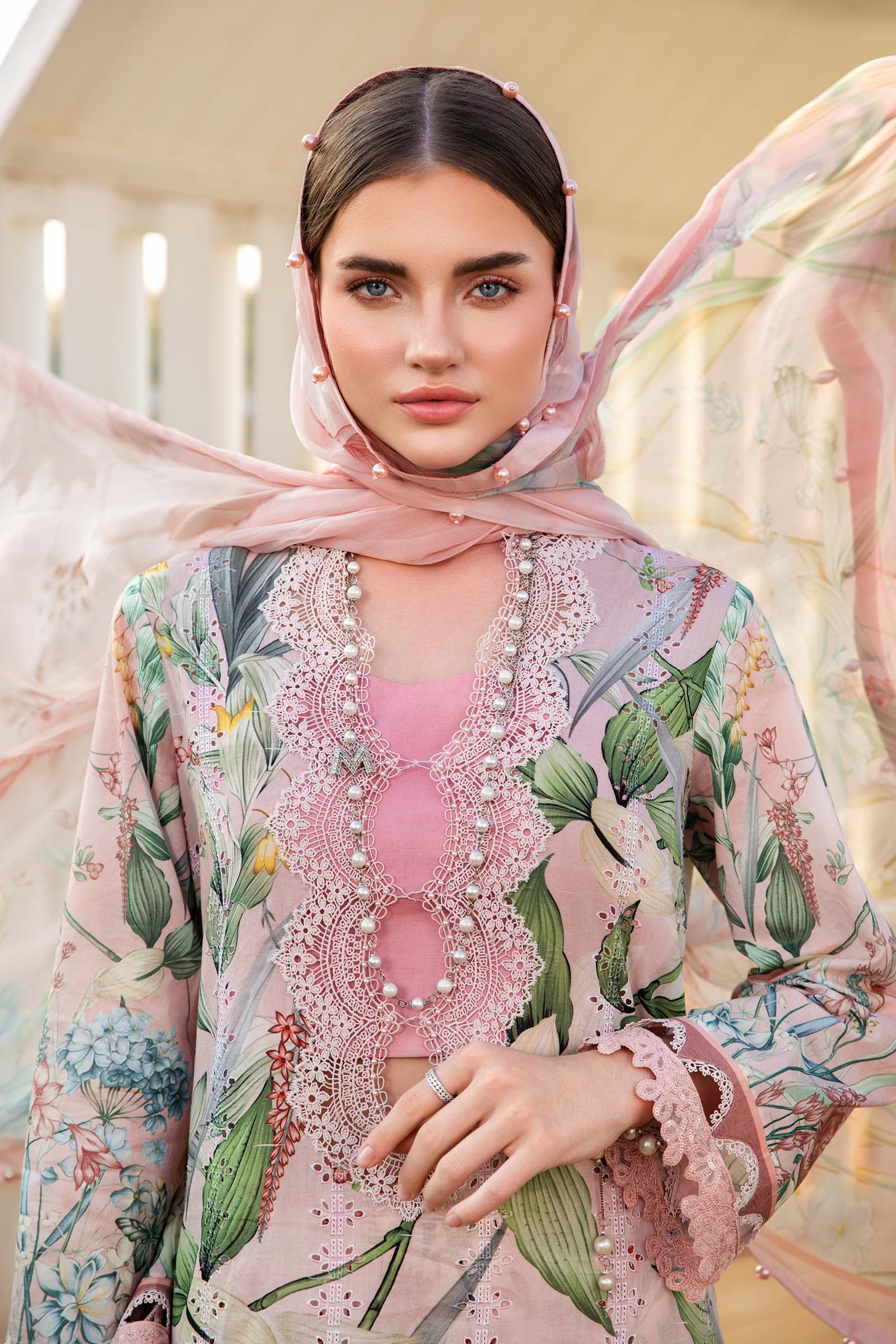 3 Piece Unstitched Printed Lawn Suit | MPT-2502-A - Image 2