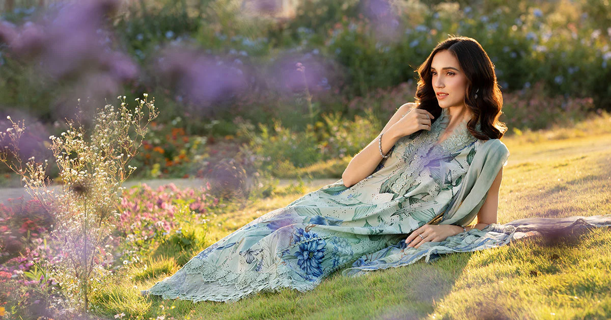 3 Piece Unstitched Printed Lawn Suit | MPT-2502-B - Image 6