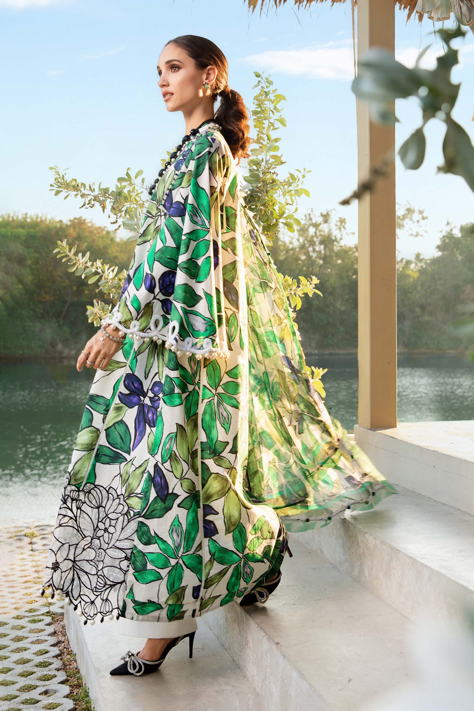 3 Piece Unstitched Printed Lawn Suit | MPT-2505-A - Image 4