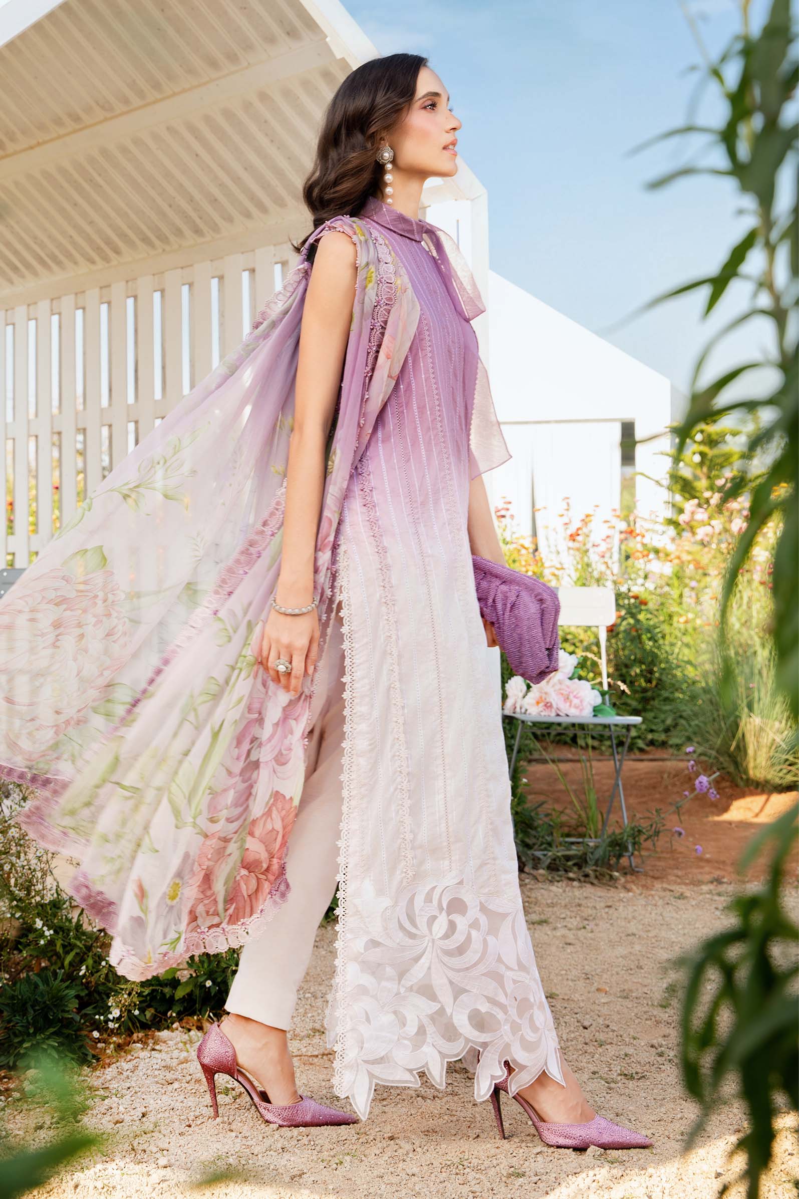 3 Piece Unstitched Printed Lawn Suit | MPT-2506-B - Image 6
