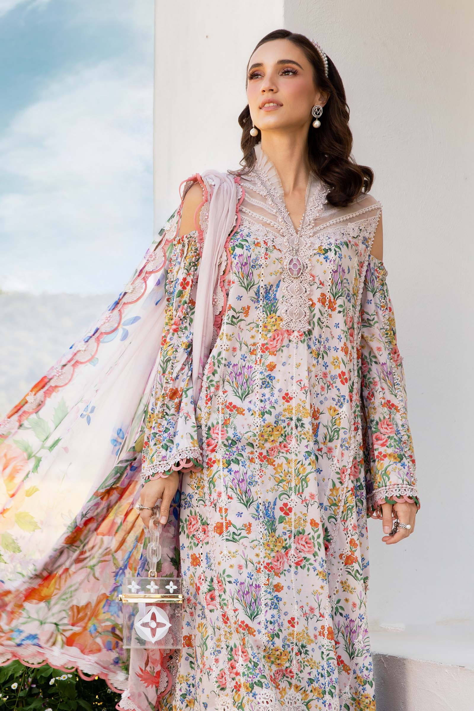 3 Piece Unstitched Printed Lawn Suit | MPT-2507-A - Image 4
