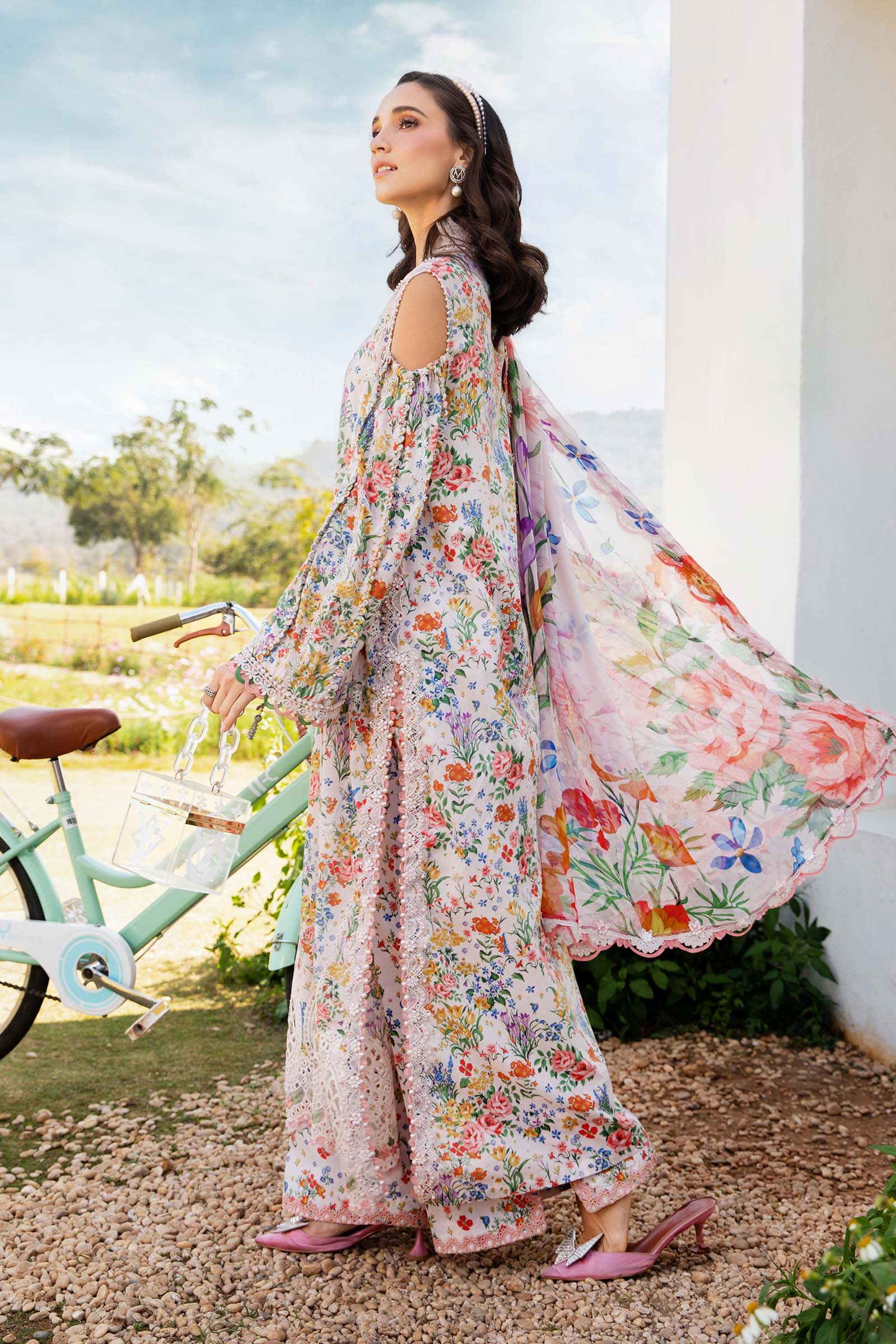 3 Piece Unstitched Printed Lawn Suit | MPT-2507-A - Image 7