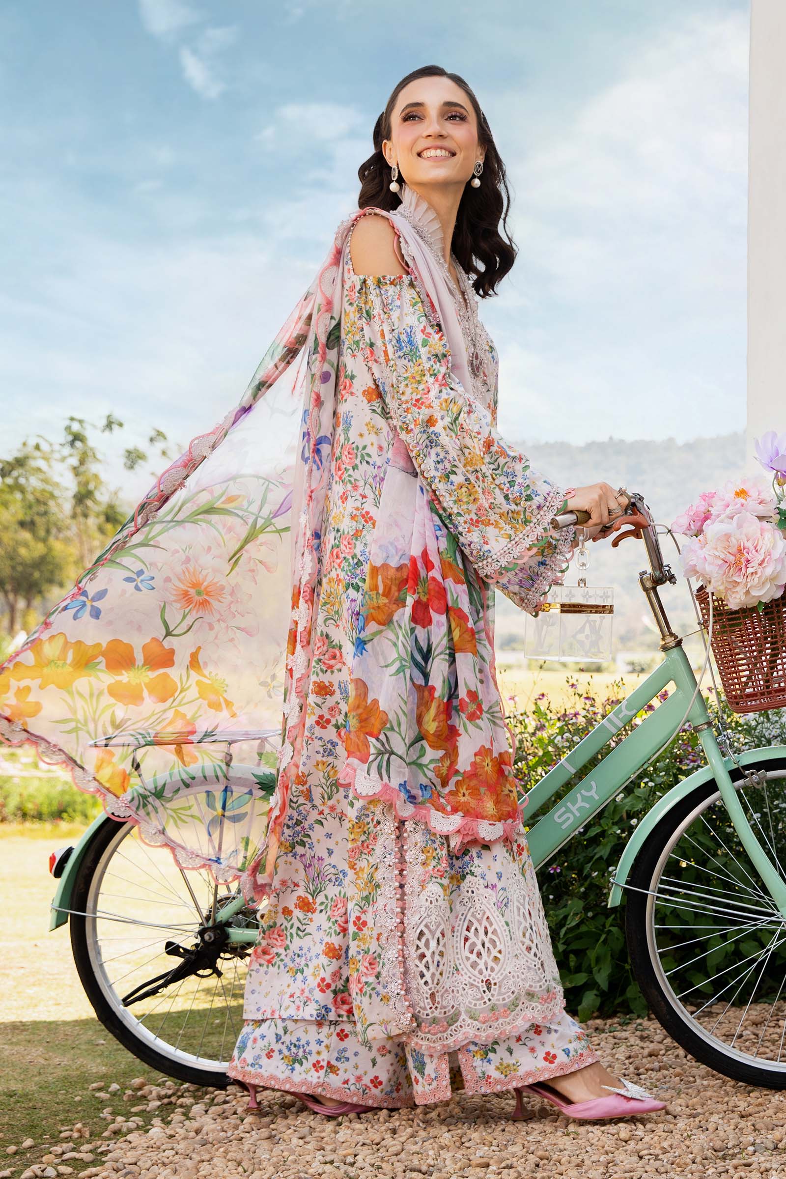 3 Piece Unstitched Printed Lawn Suit | MPT-2507-A - Image 8