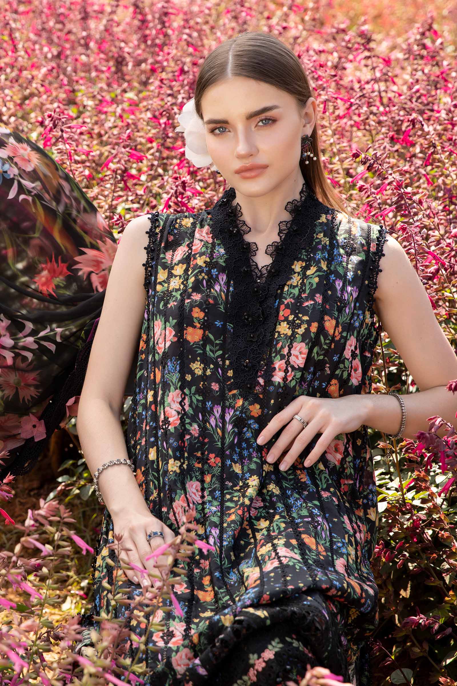 3 Piece Unstitched Printed Lawn Suit | MPT-2507-B - Image 2