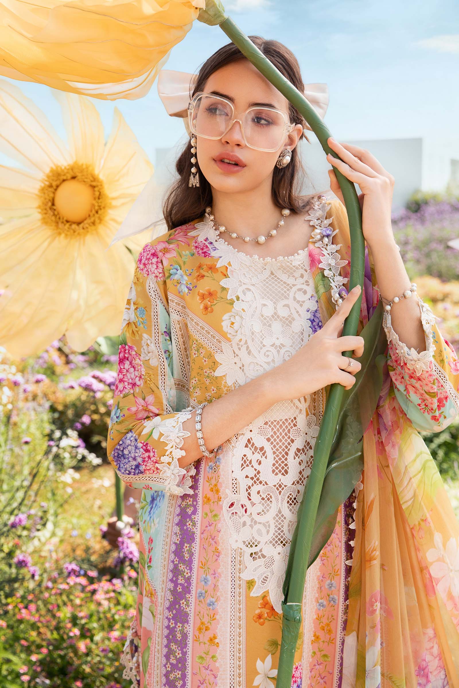 3 Piece Unstitched Printed Lawn Suit | MPT-2509-A - Image 2