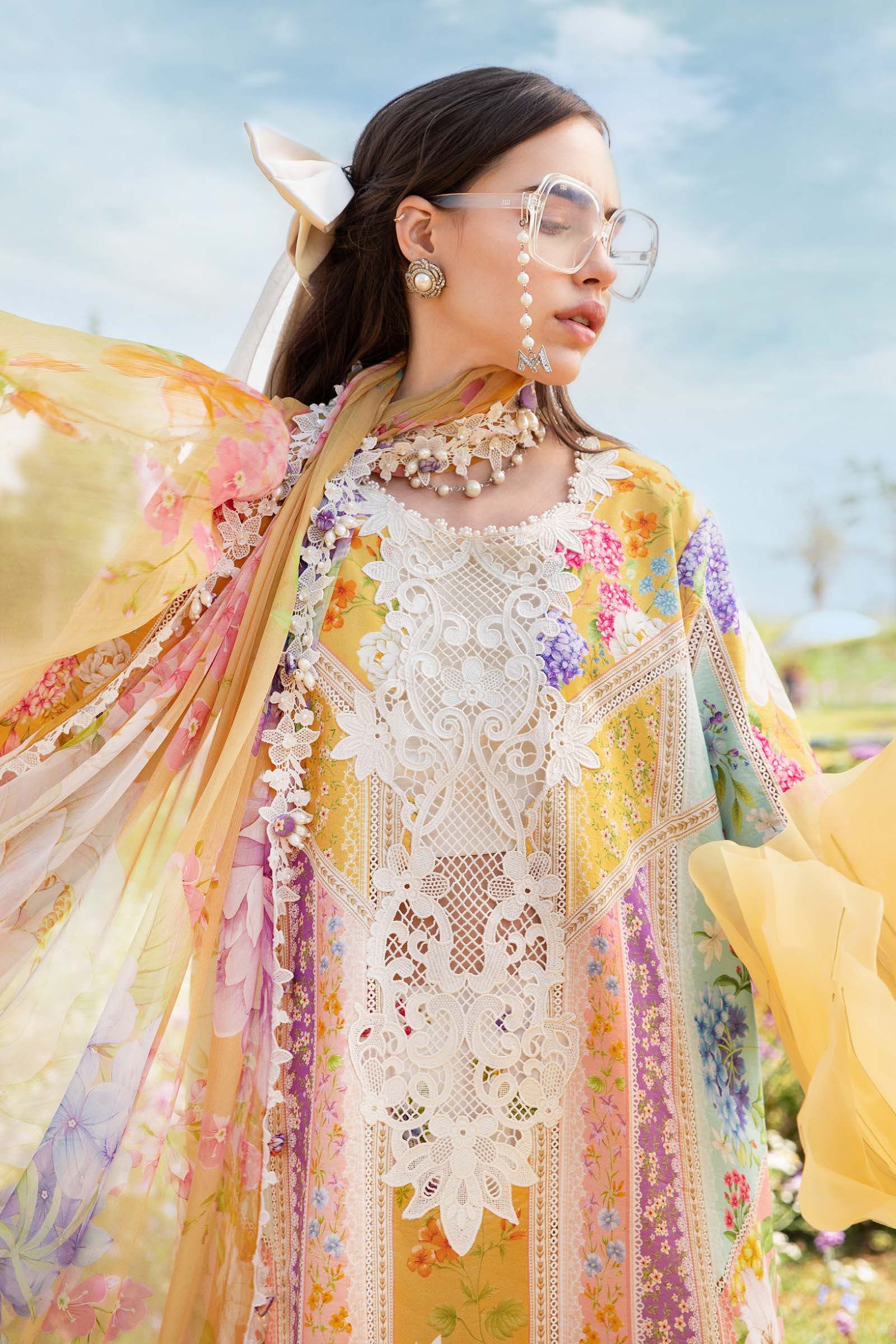 3 Piece Unstitched Printed Lawn Suit | MPT-2509-A - Image 3