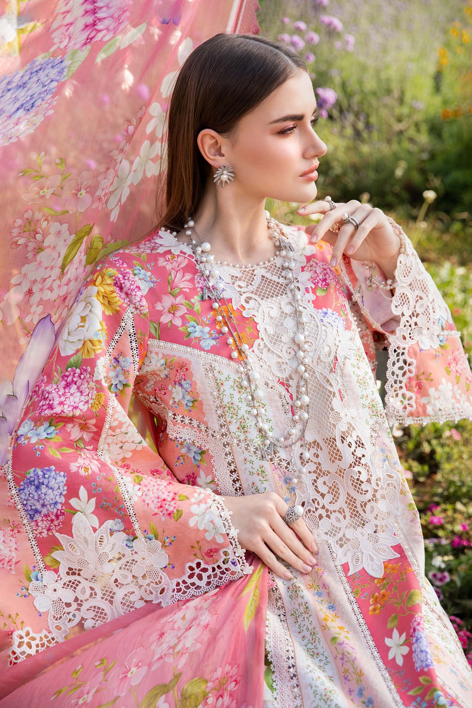 3 Piece Unstitched Printed Lawn Suit | MPT-2509-B - Image 2