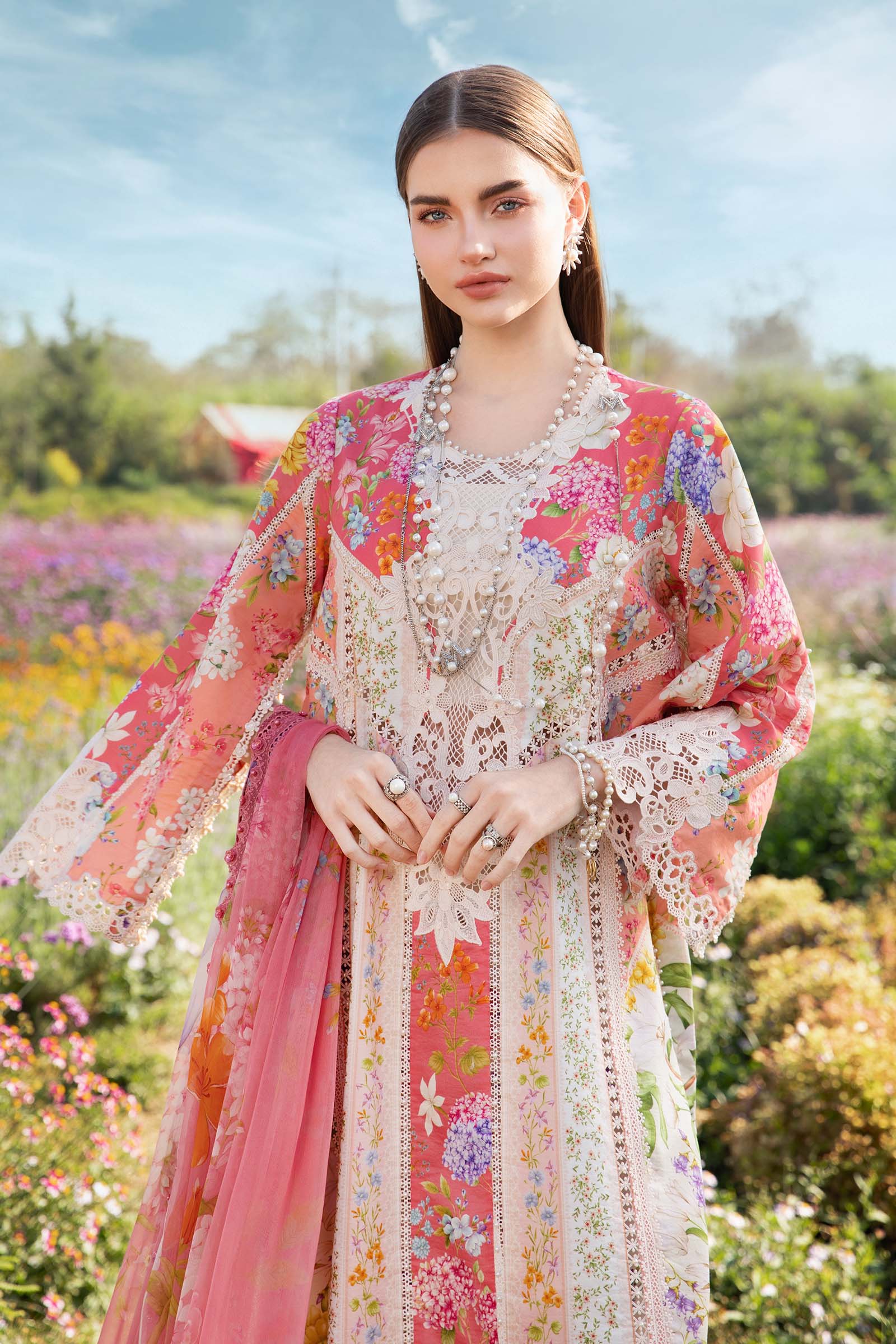 3 Piece Unstitched Printed Lawn Suit | MPT-2509-B - Image 3