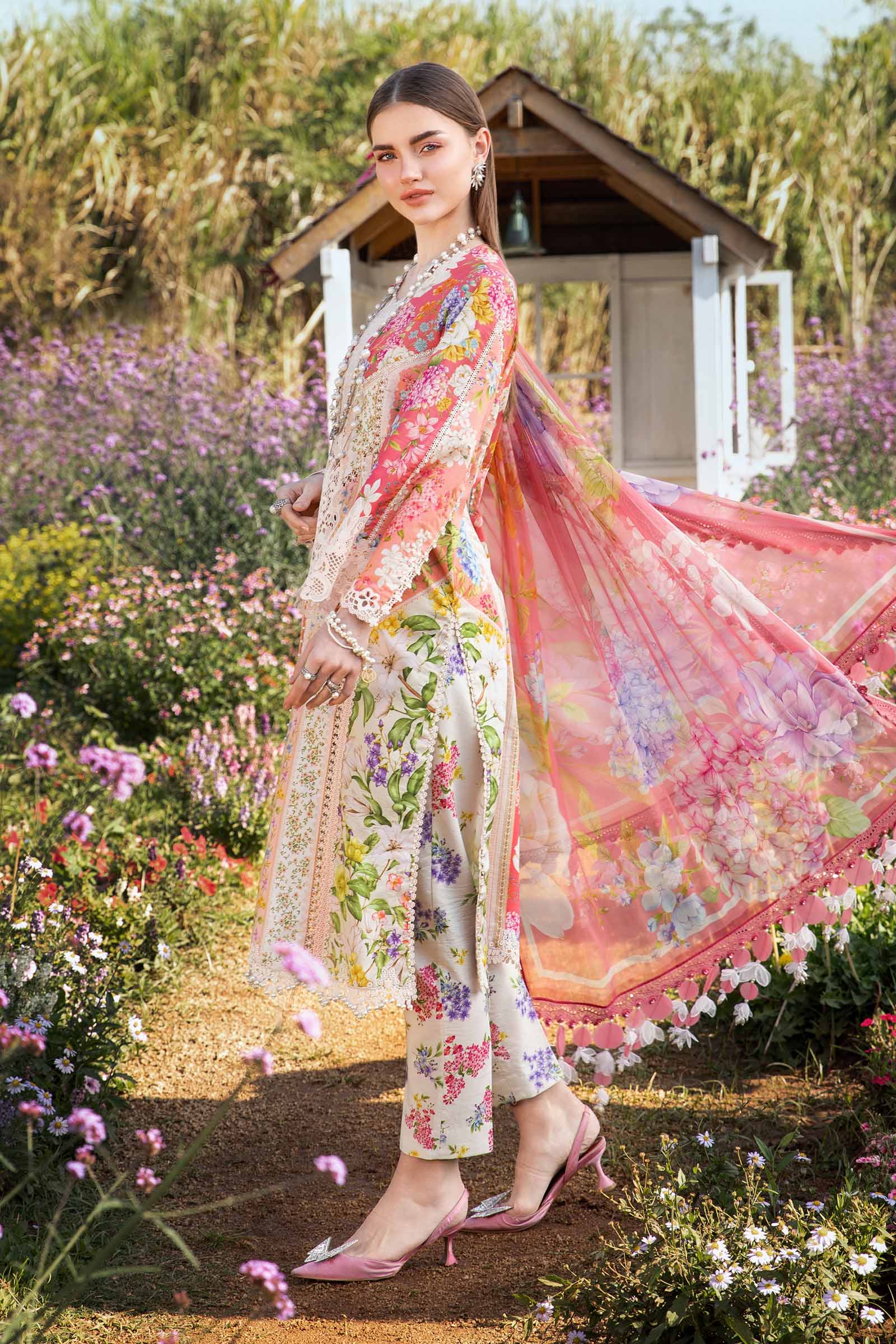3 Piece Unstitched Printed Lawn Suit | MPT-2509-B - Image 5