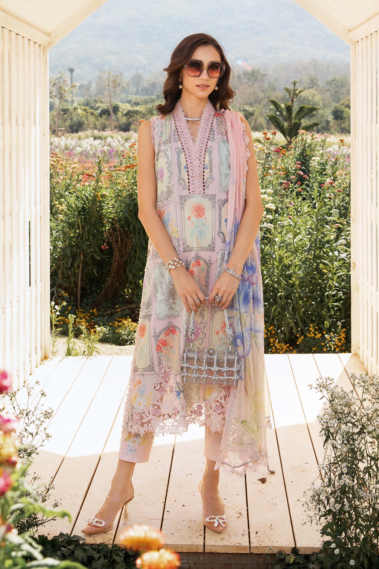 3 Piece Unstitched Printed Lawn Suit | MPT-2511-A - Image 4