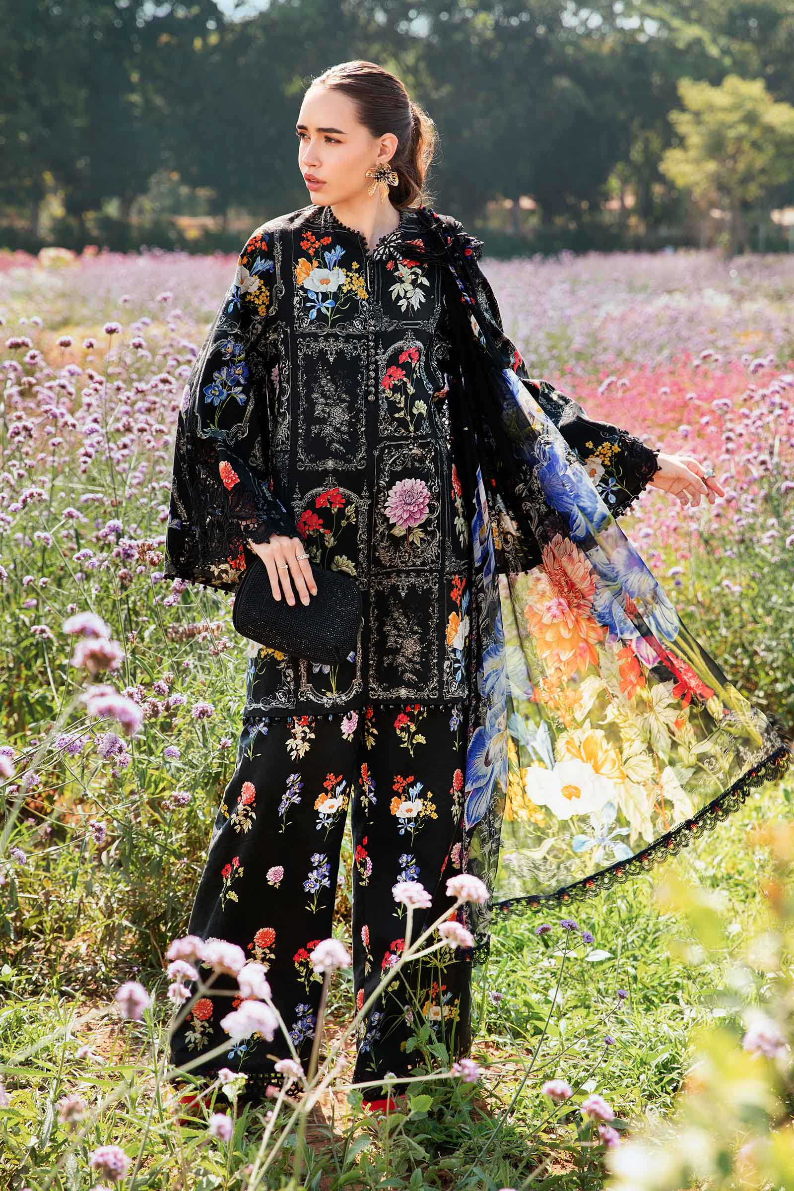 3 Piece Unstitched Printed Lawn Suit | MPT-2511-B - Image 6
