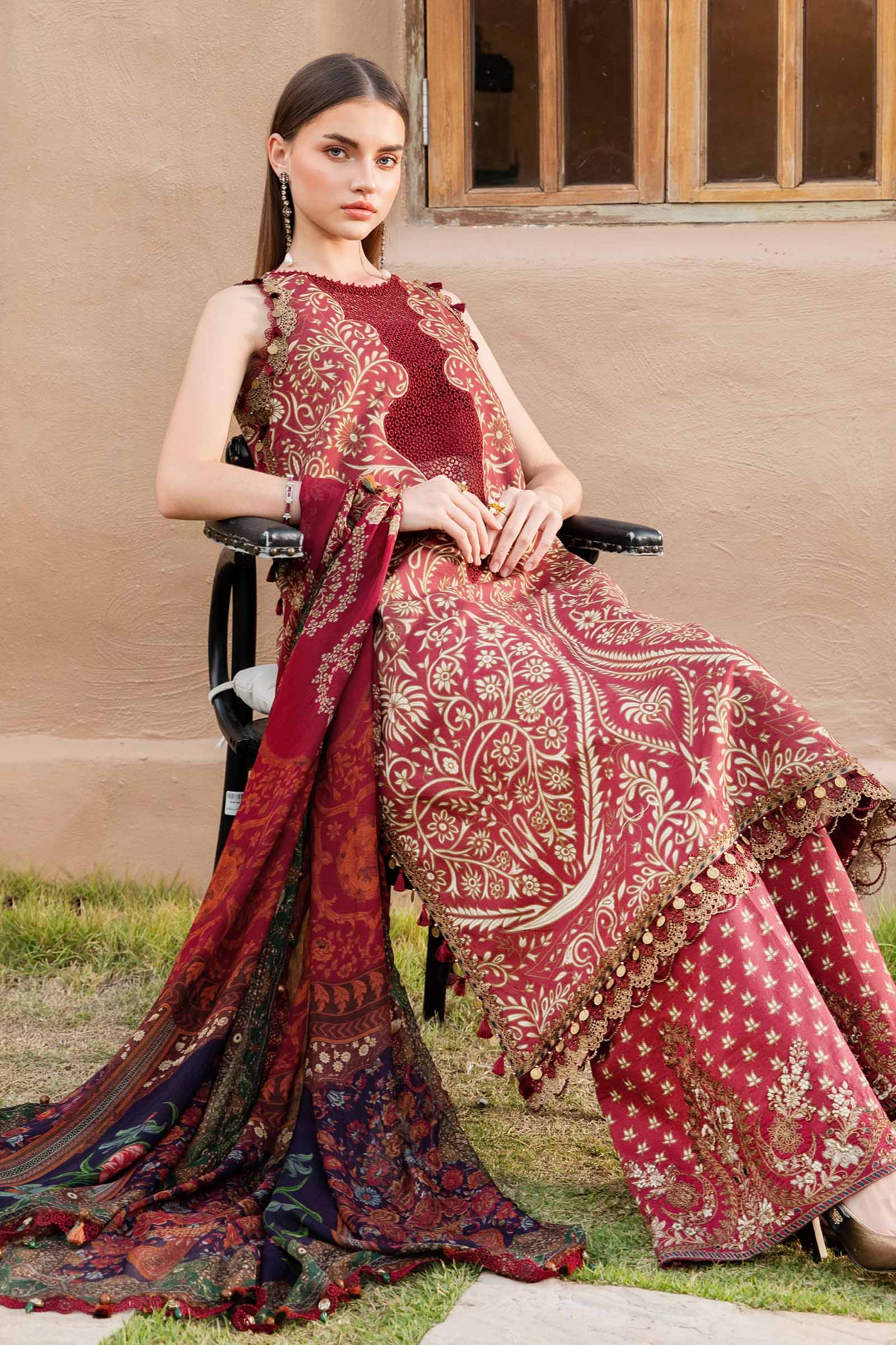 3 Piece Unstitched Printed Lawn Suit | MPT-2512-A - Image 3