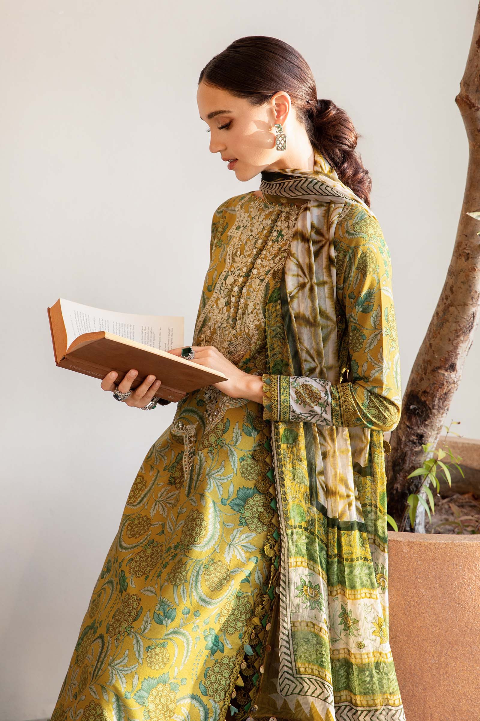 3 Piece Unstitched Printed Lawn Suit | MPT-2513-B - Image 3