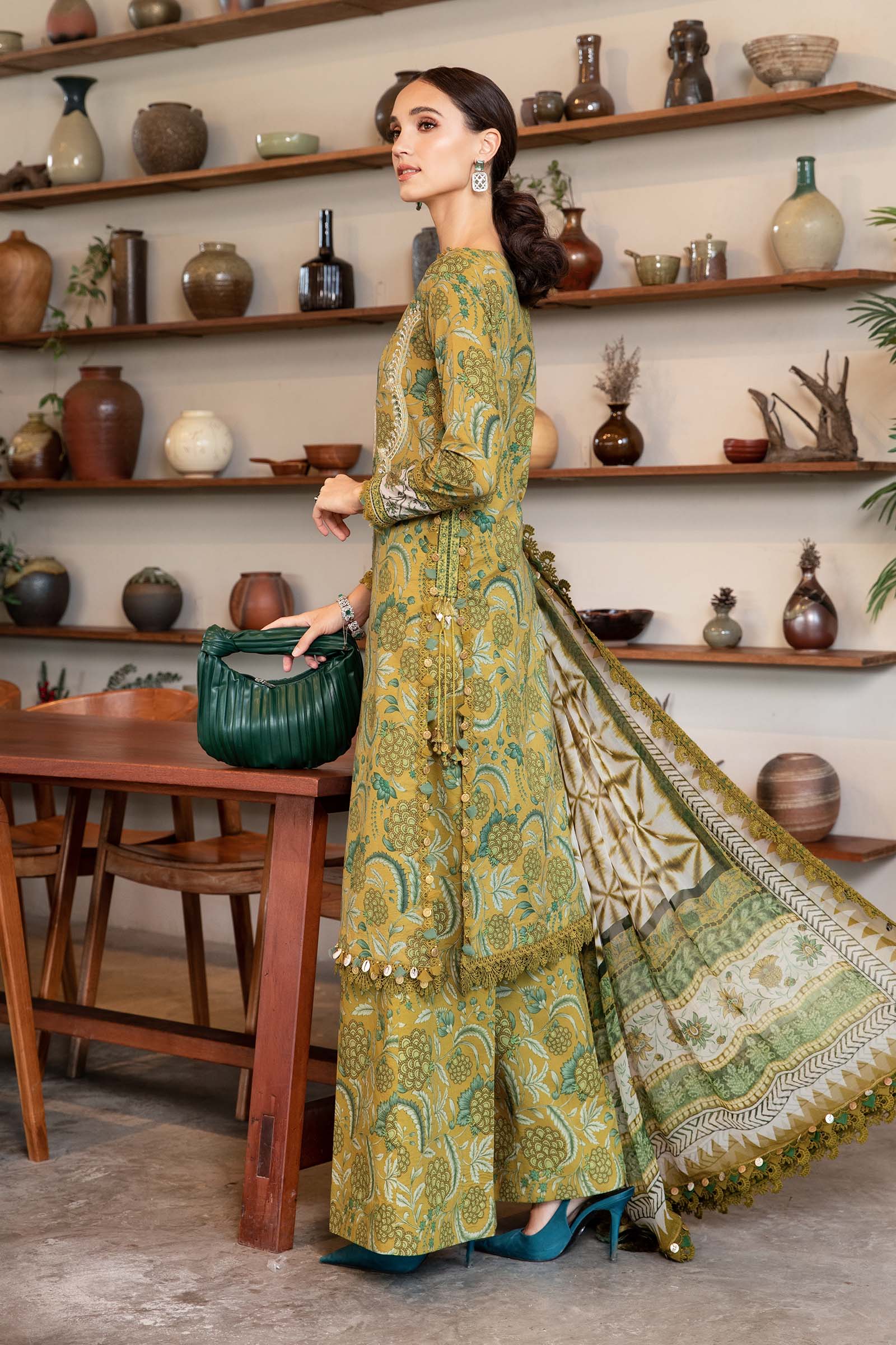 3 Piece Unstitched Printed Lawn Suit | MPT-2513-B - Image 4