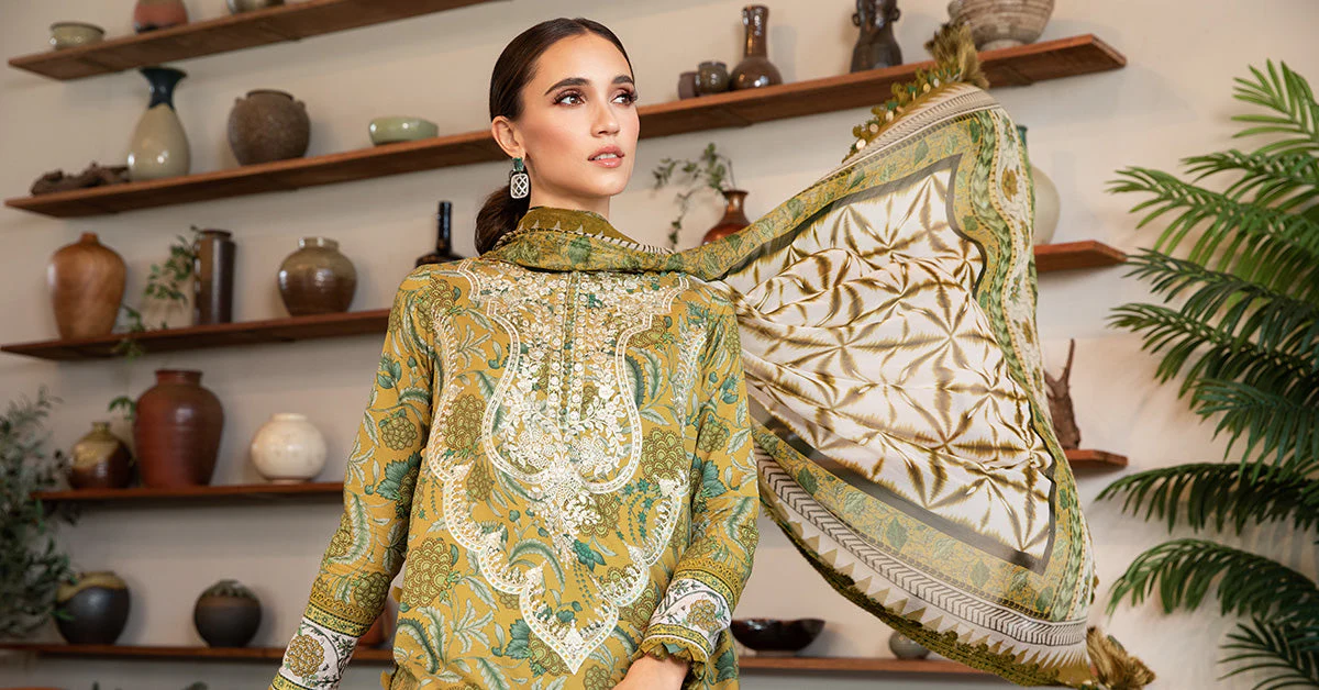 3 Piece Unstitched Printed Lawn Suit | MPT-2513-B - Image 5