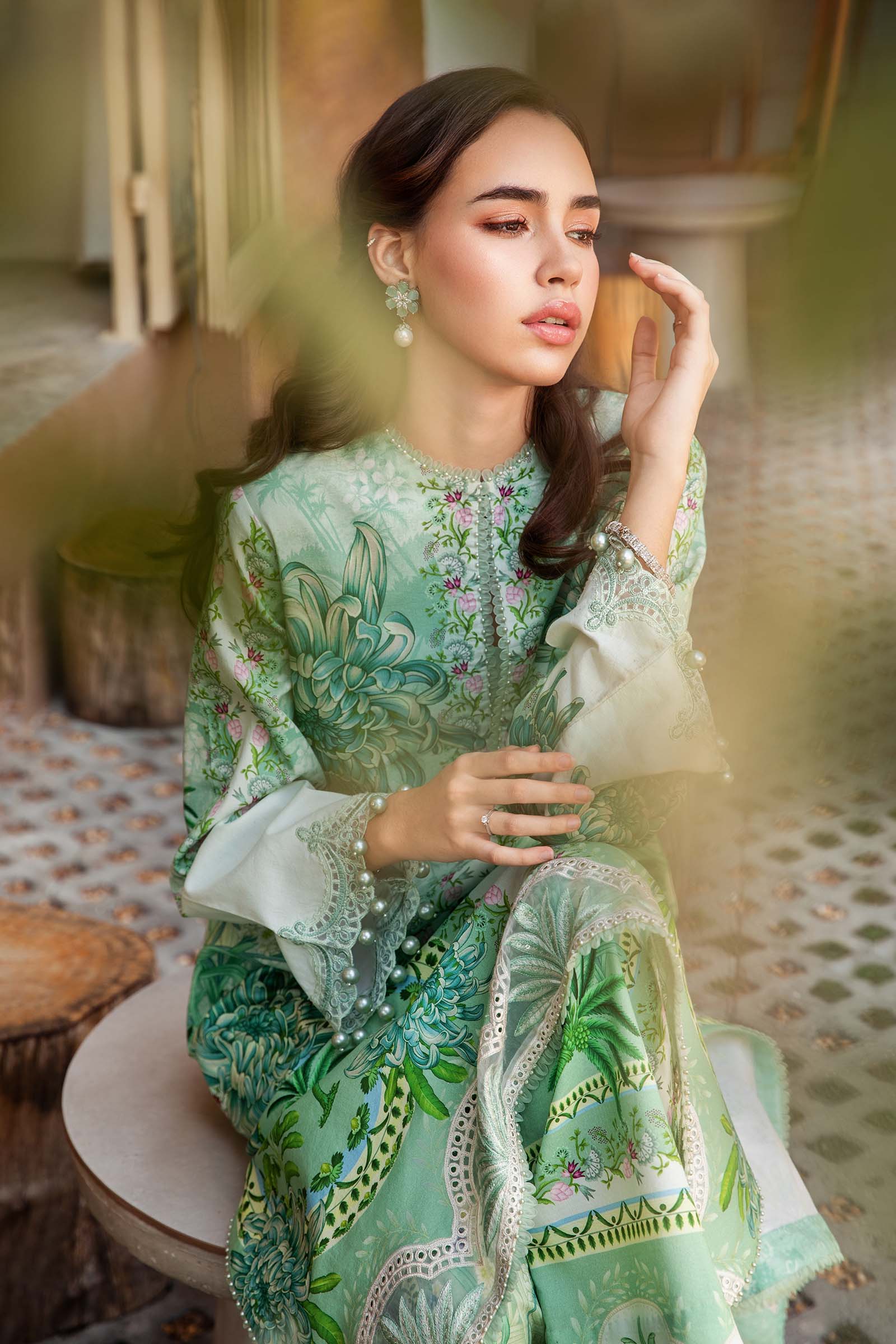 3 Piece Unstitched Printed Lawn Suit | MPT-2514-A - Image 2