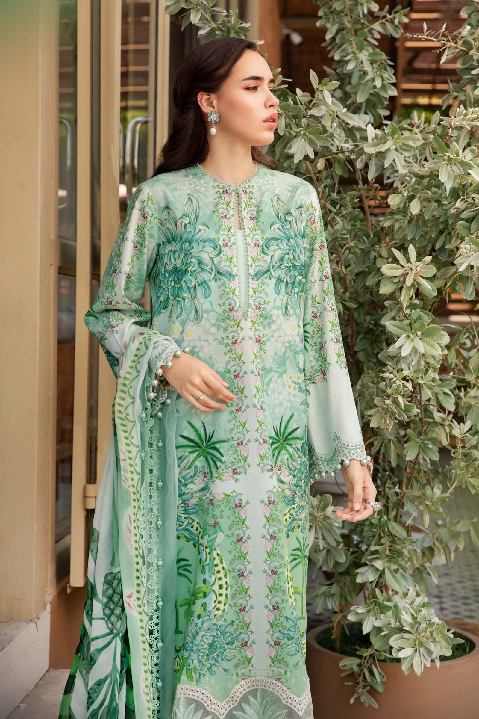 3 Piece Unstitched Printed Lawn Suit | MPT-2514-A - Image 3