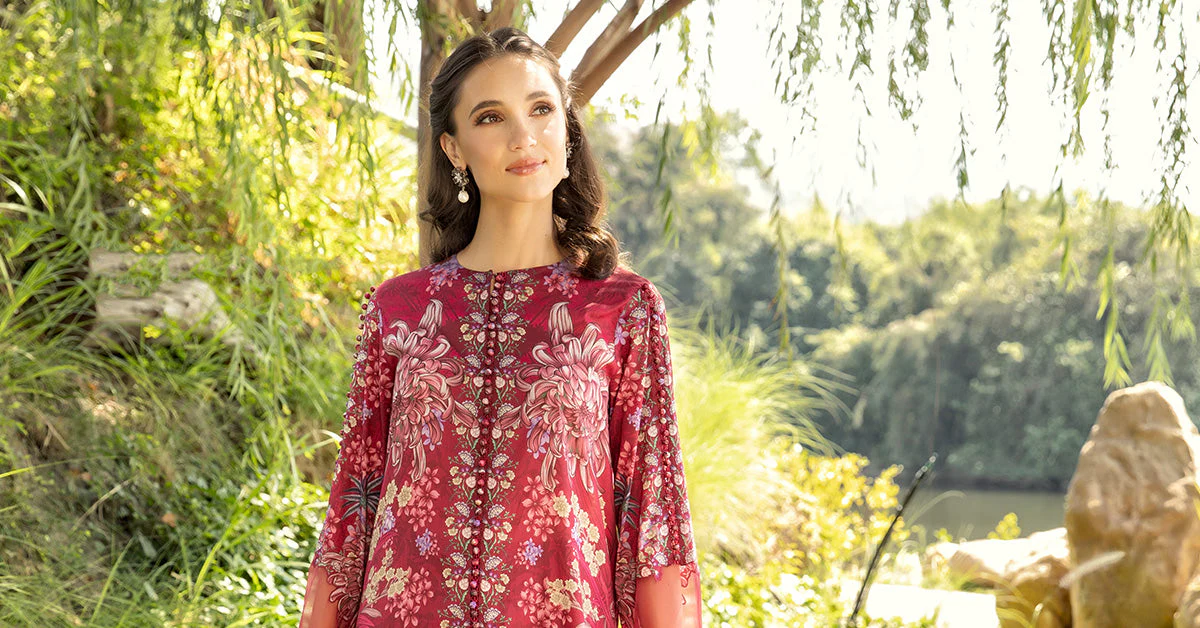 3 Piece Unstitched Printed Lawn Suit | MPT-2514-B - Image 6