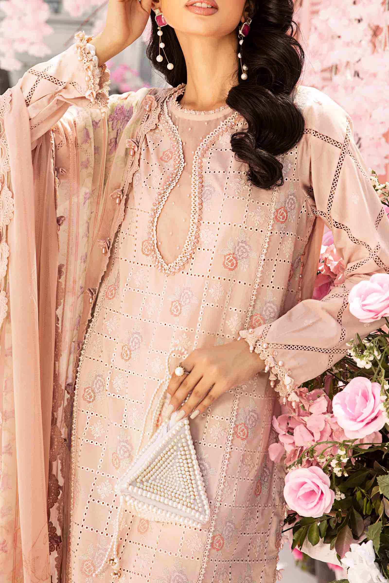 3 Piece Unstitched Embroidered Lawn Suit | MPT-2601-A - Image 4