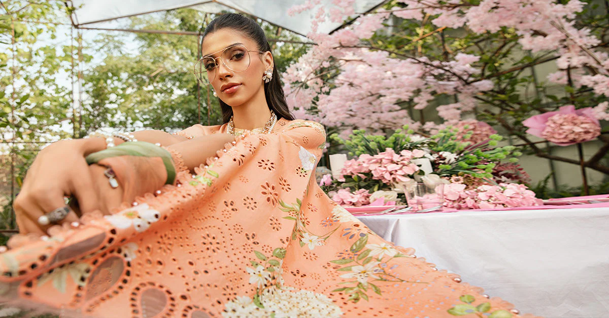 3 Piece Unstitched Embroidered Lawn Suit | MPT-2602-A - Image 8