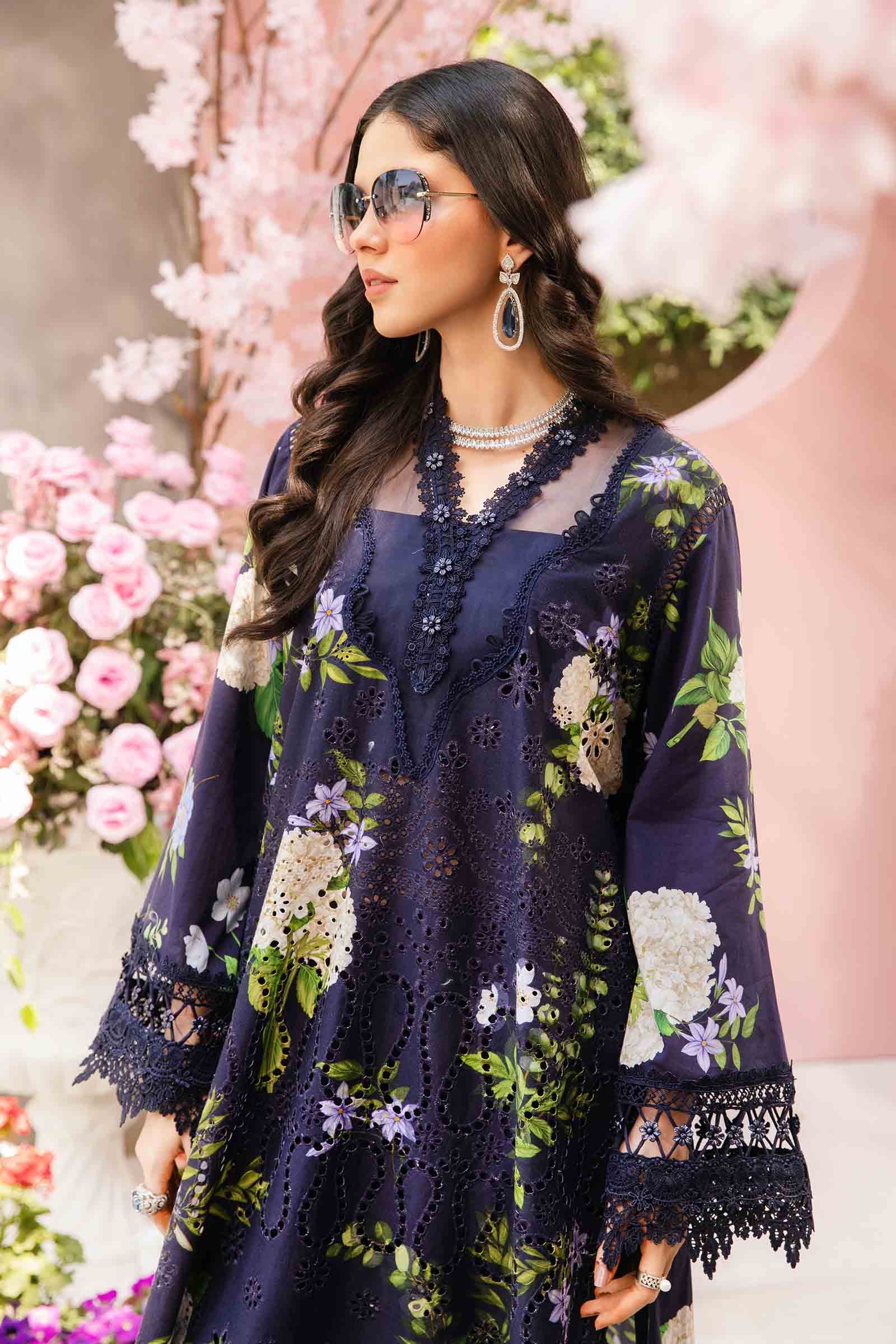 3 Piece Unstitched Embroidered Lawn Suit | MPT-2602-B - Image 5