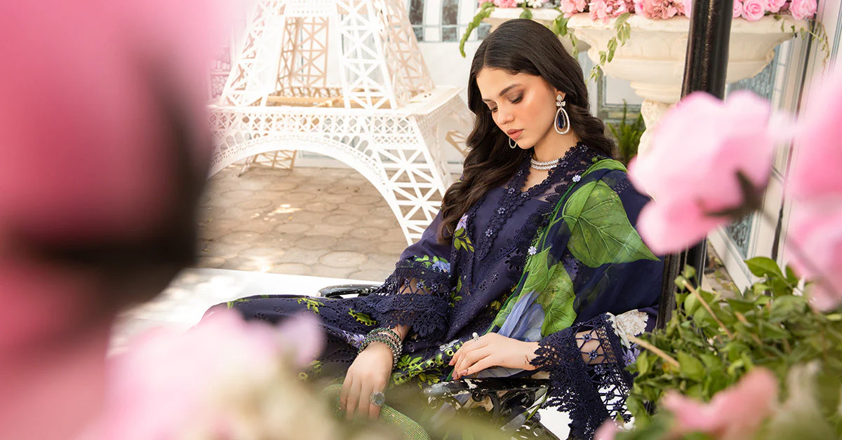 3 Piece Unstitched Embroidered Lawn Suit | MPT-2602-B - Image 7