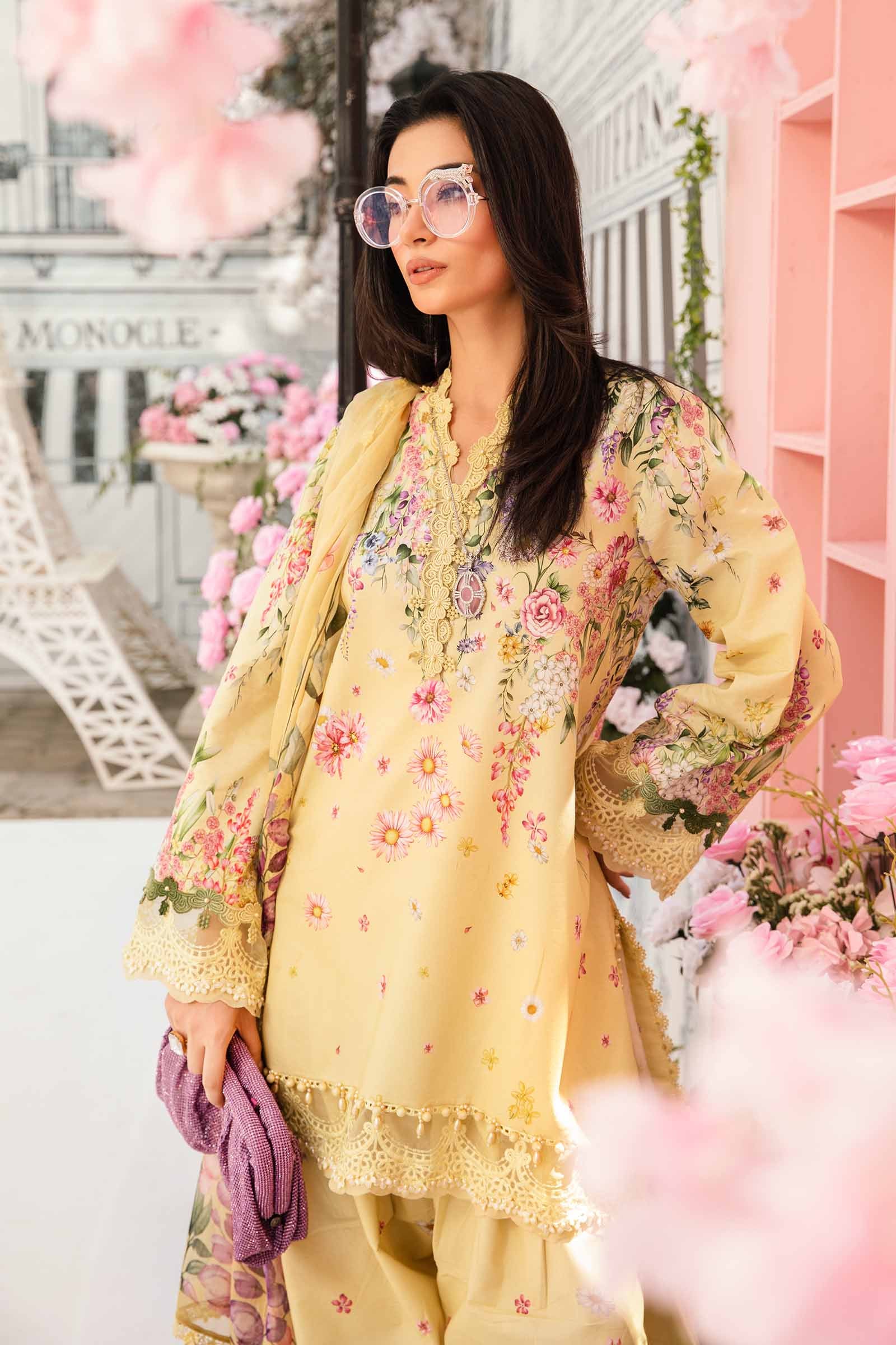 3 Piece Unstitched Embroidered Lawn Suit | MPT-2603-A - Image 2