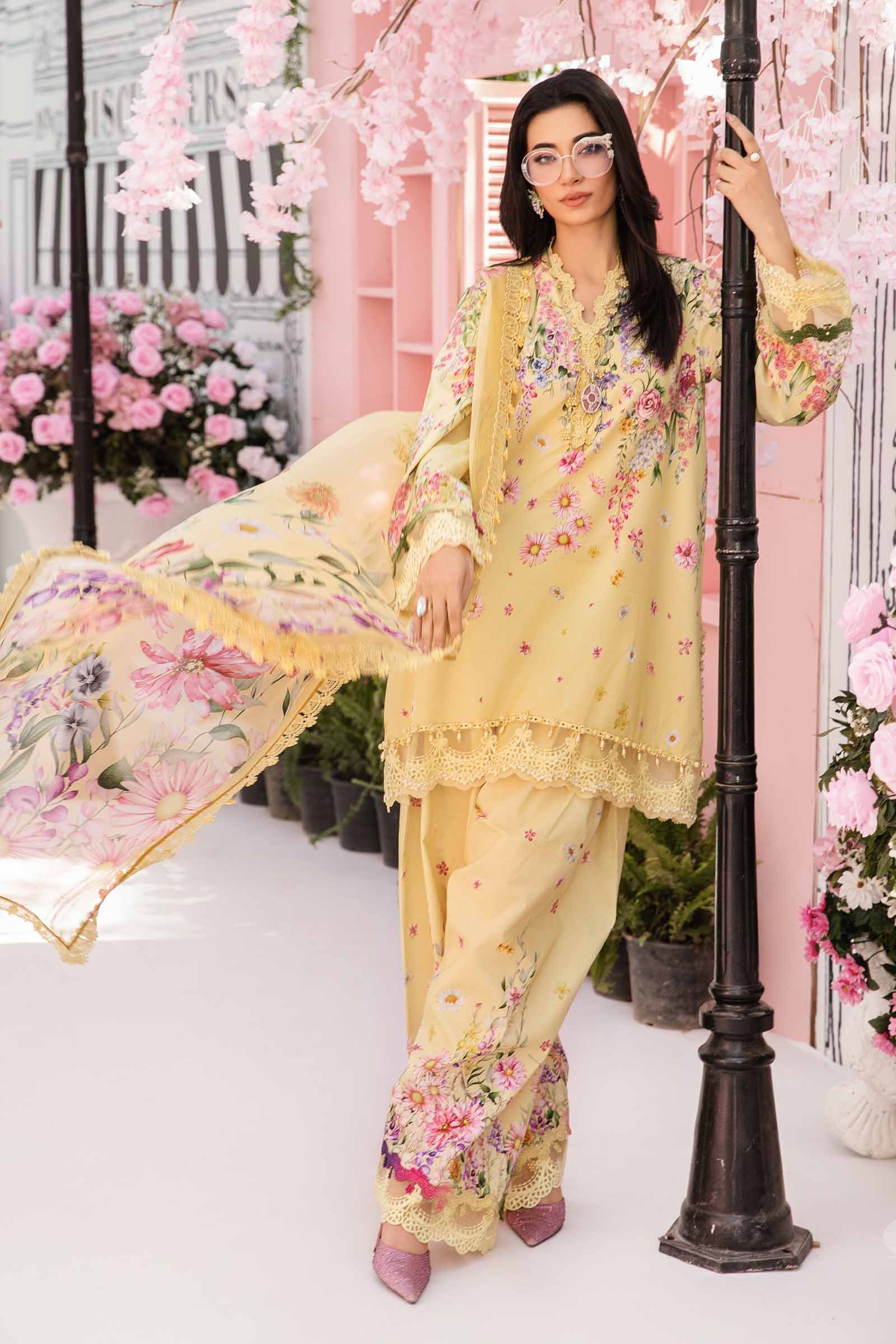 3 Piece Unstitched Embroidered Lawn Suit | MPT-2603-A - Image 3