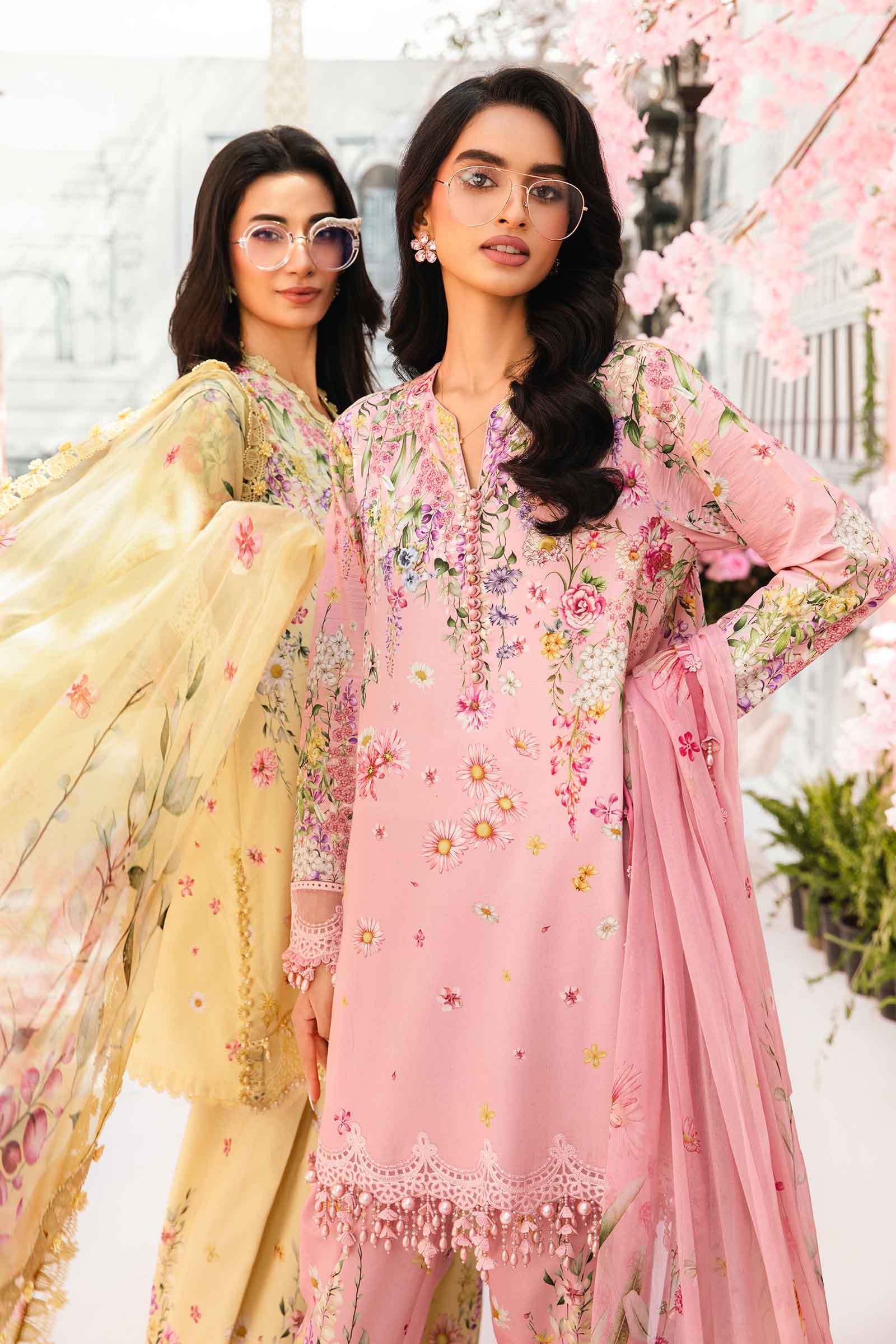3 Piece Unstitched Embroidered Lawn Suit | MPT-2603-A - Image 4