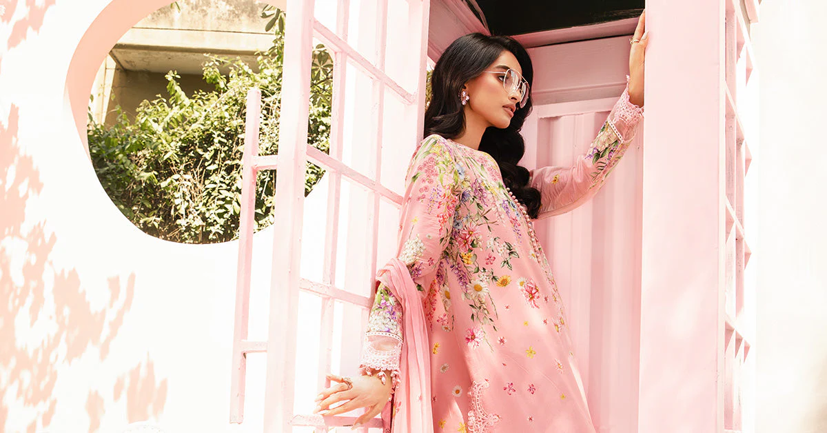 3 Piece Unstitched Embroidered Lawn Suit | MPT-2603-B - Image 4