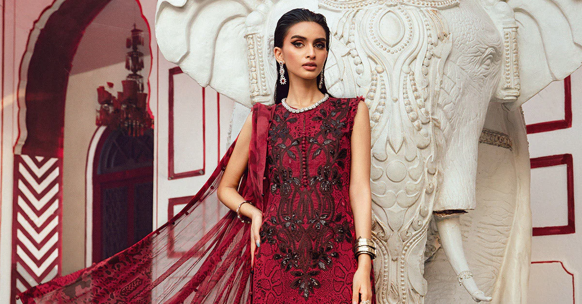 3 Piece Unstitched Embroidered Linen Suit | MPT-2702-A - Image 7