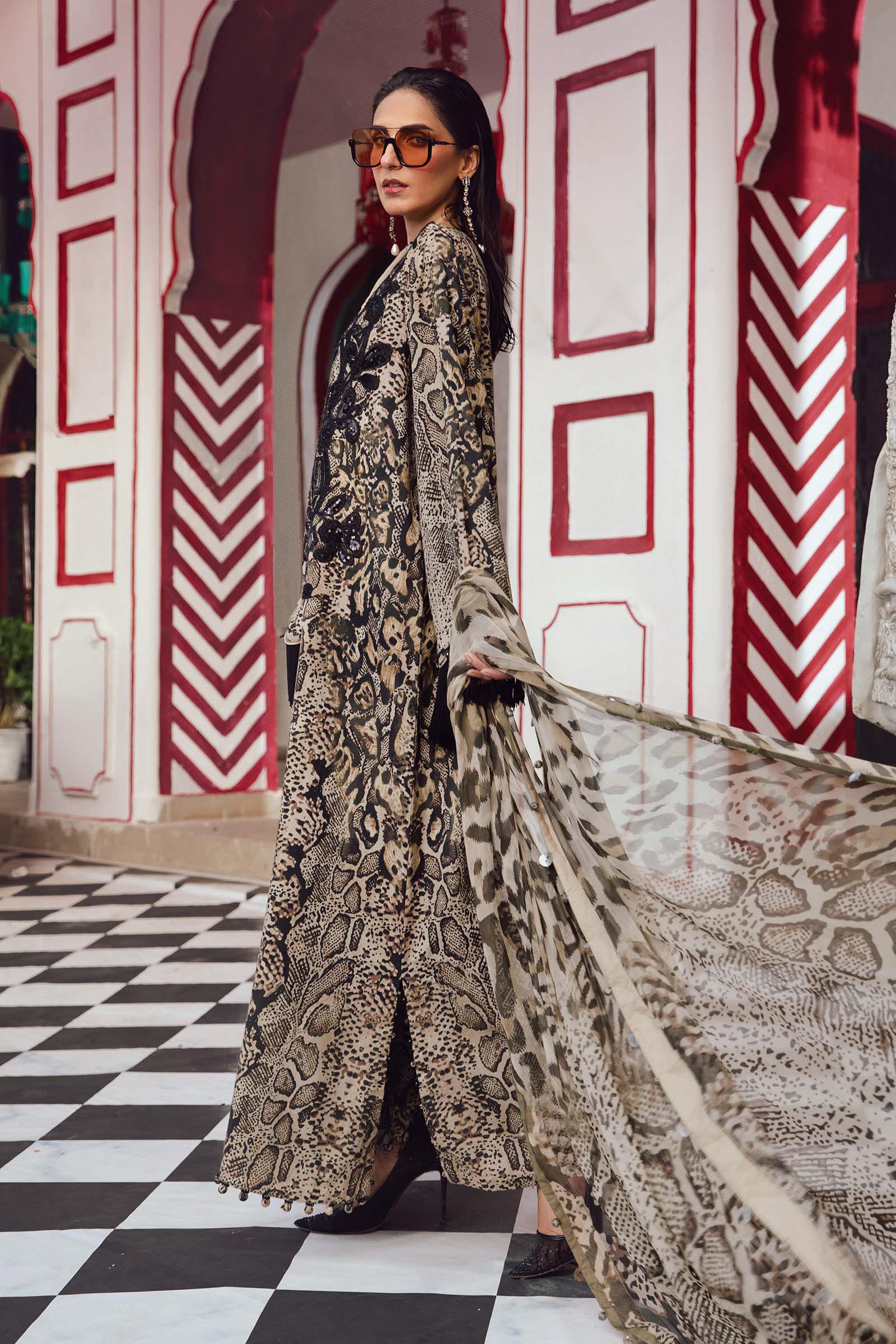 3 Piece Unstitched Embroidered Linen Suit | MPT-2702-B - Image 6