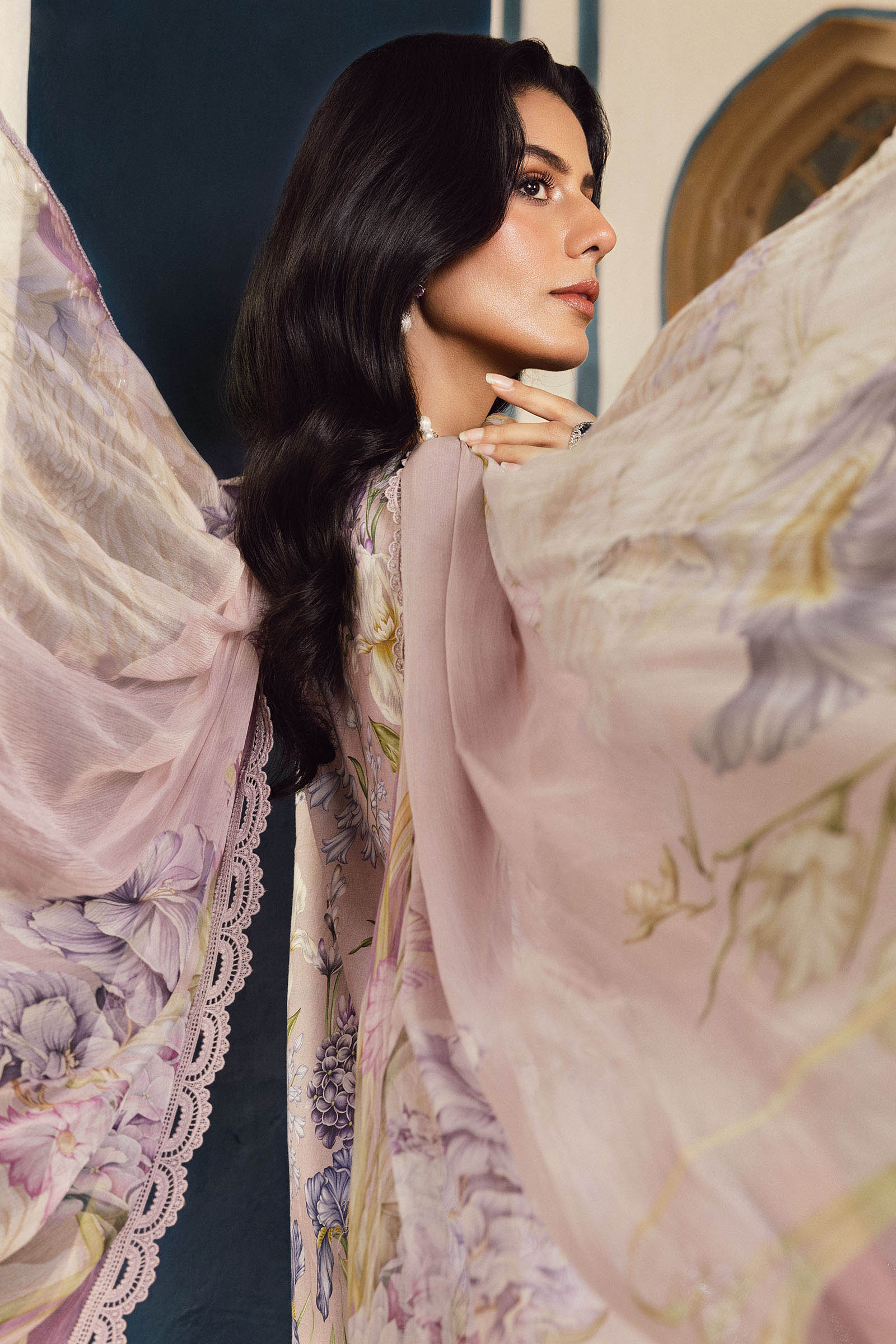 3 Piece Unstitched Embroidered Cambric Suit | MPT-2708-A - Image 4