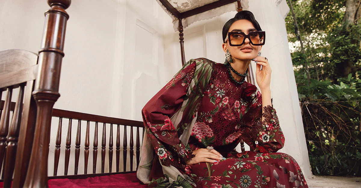 3 Piece Unstitched Embroidered Cambric Suit | MPT-2709-A - Image 7