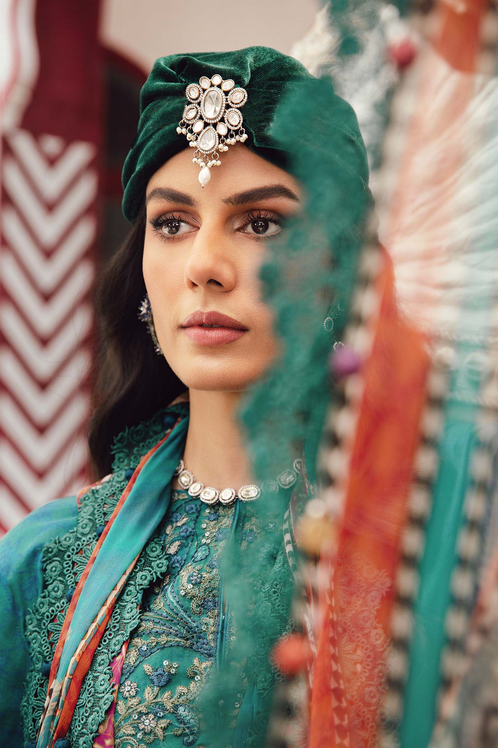 3 Piece Unstitched Embroidered Cambric Suit | MPT-2710-B - Image 4