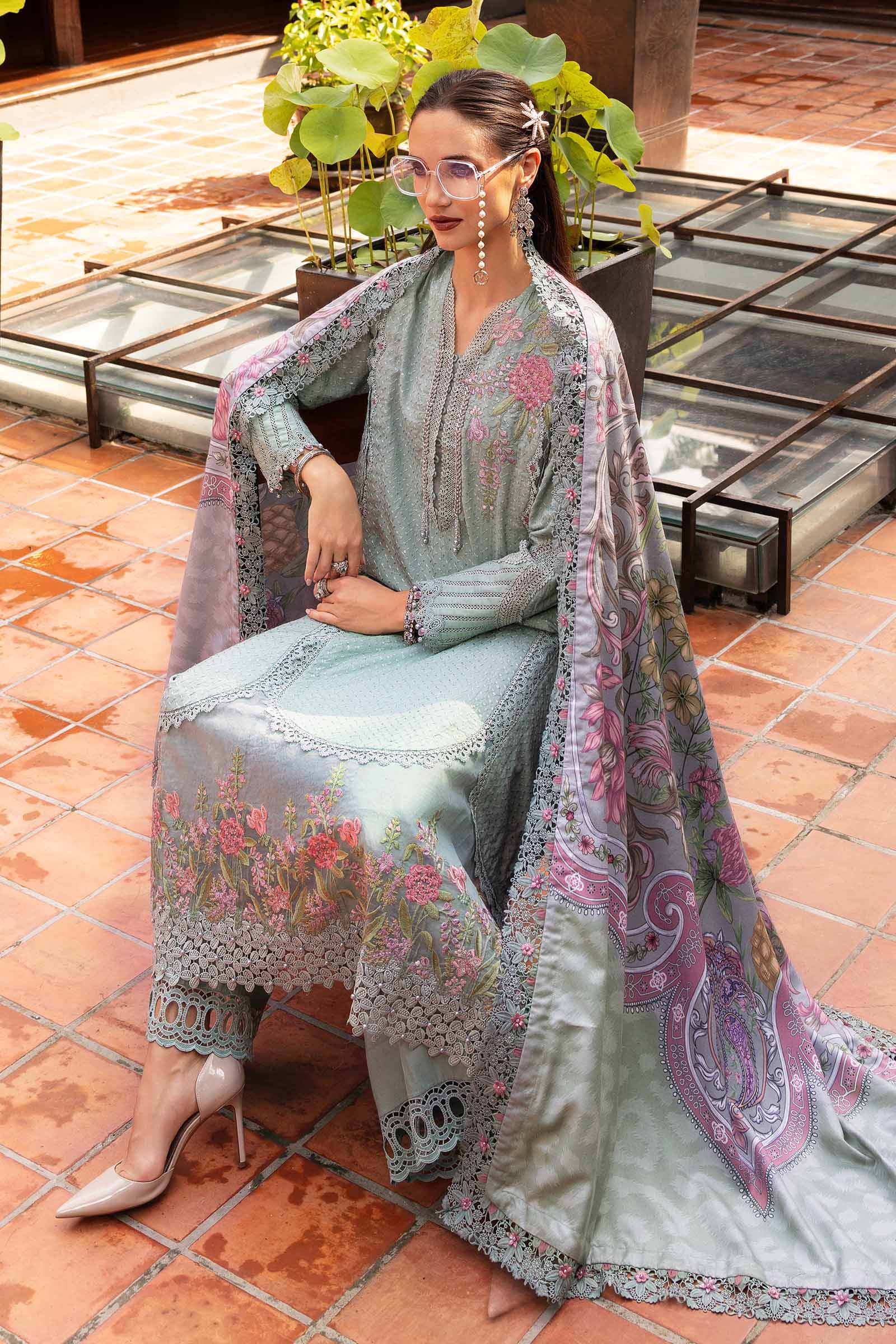 3 Piece Unstitched Embroidered Twill Linen Suit - Image 5