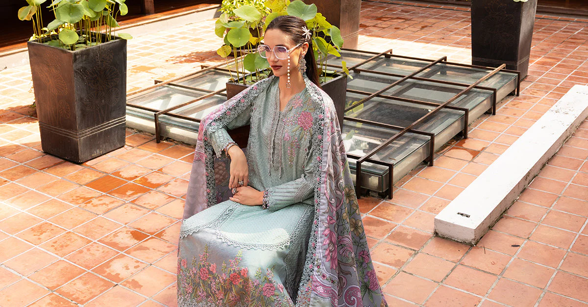 3 Piece Unstitched Embroidered Twill Linen Suit - Image 8