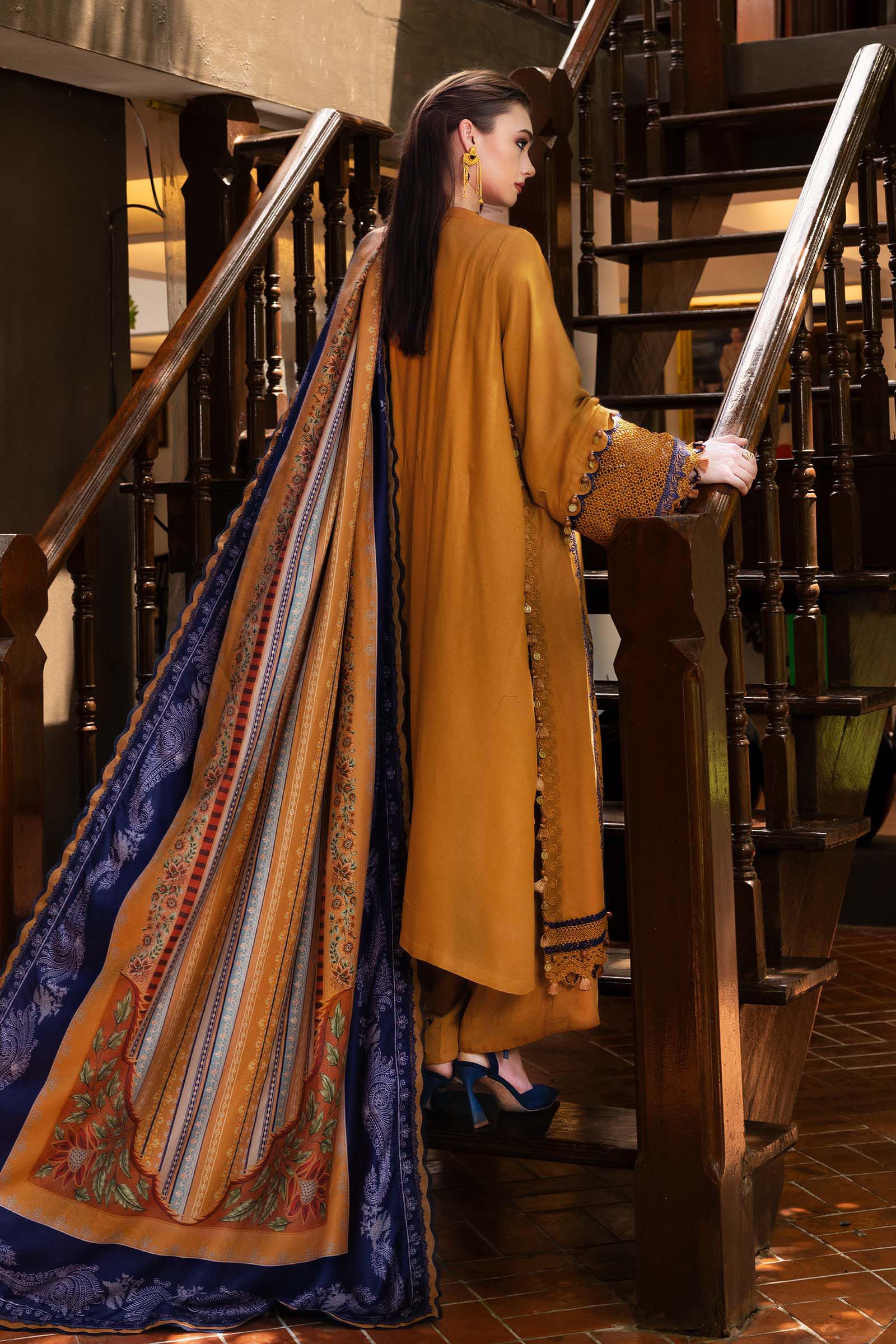 3 Piece Unstitched Embroidered Twill Linen Suit - Image 7