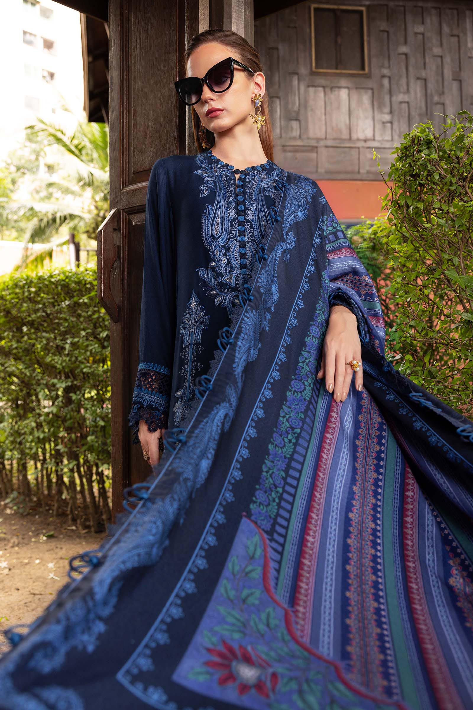 3 Piece Unstitched Embroidered Twill Linen Suit - Image 5