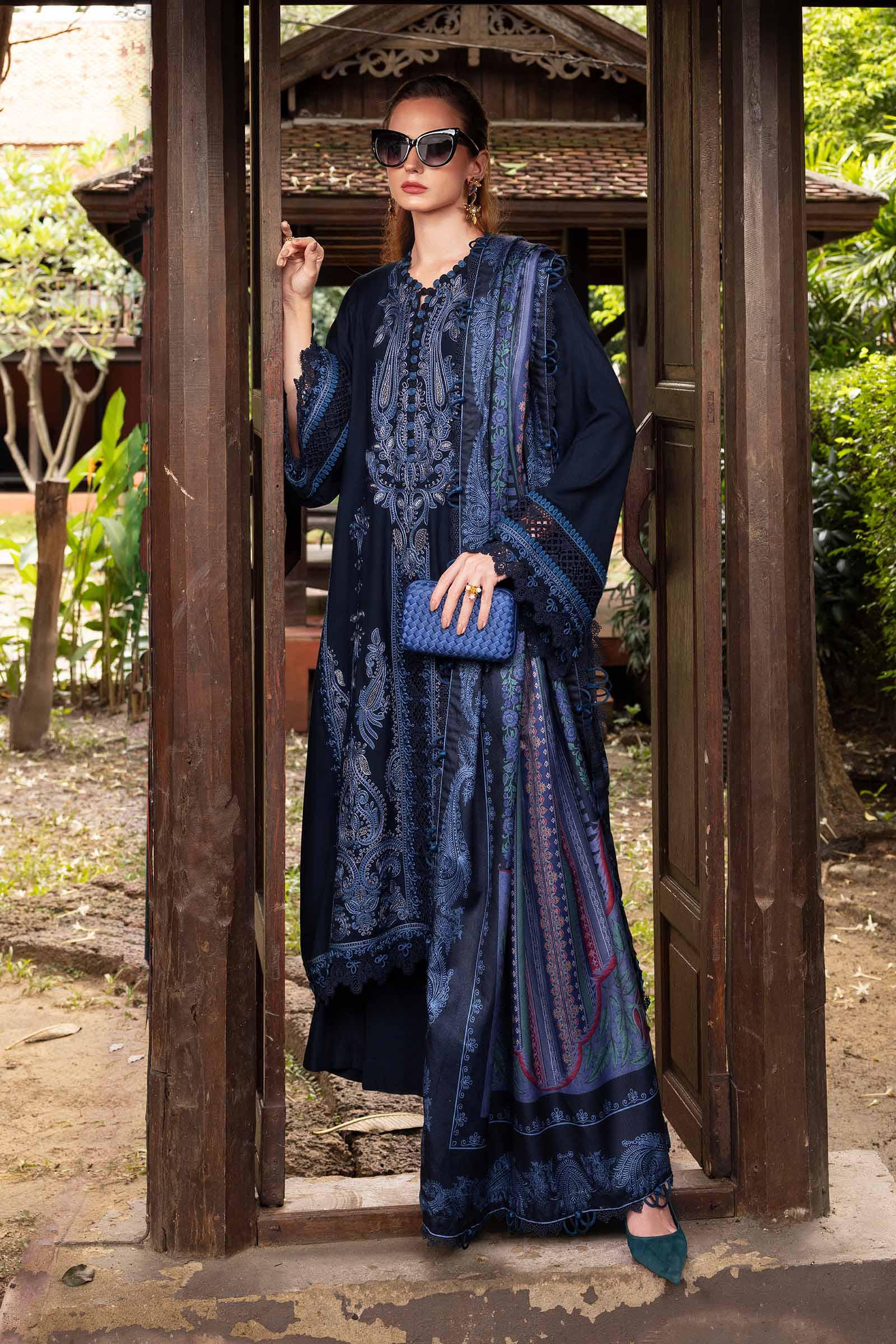 3 Piece Unstitched Embroidered Twill Linen Suit - Image 6