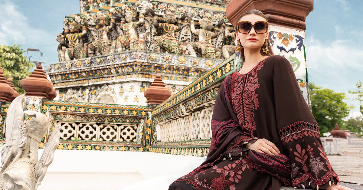 3 Piece Unstitched Embroidered Twill Linen Suit - Image 6