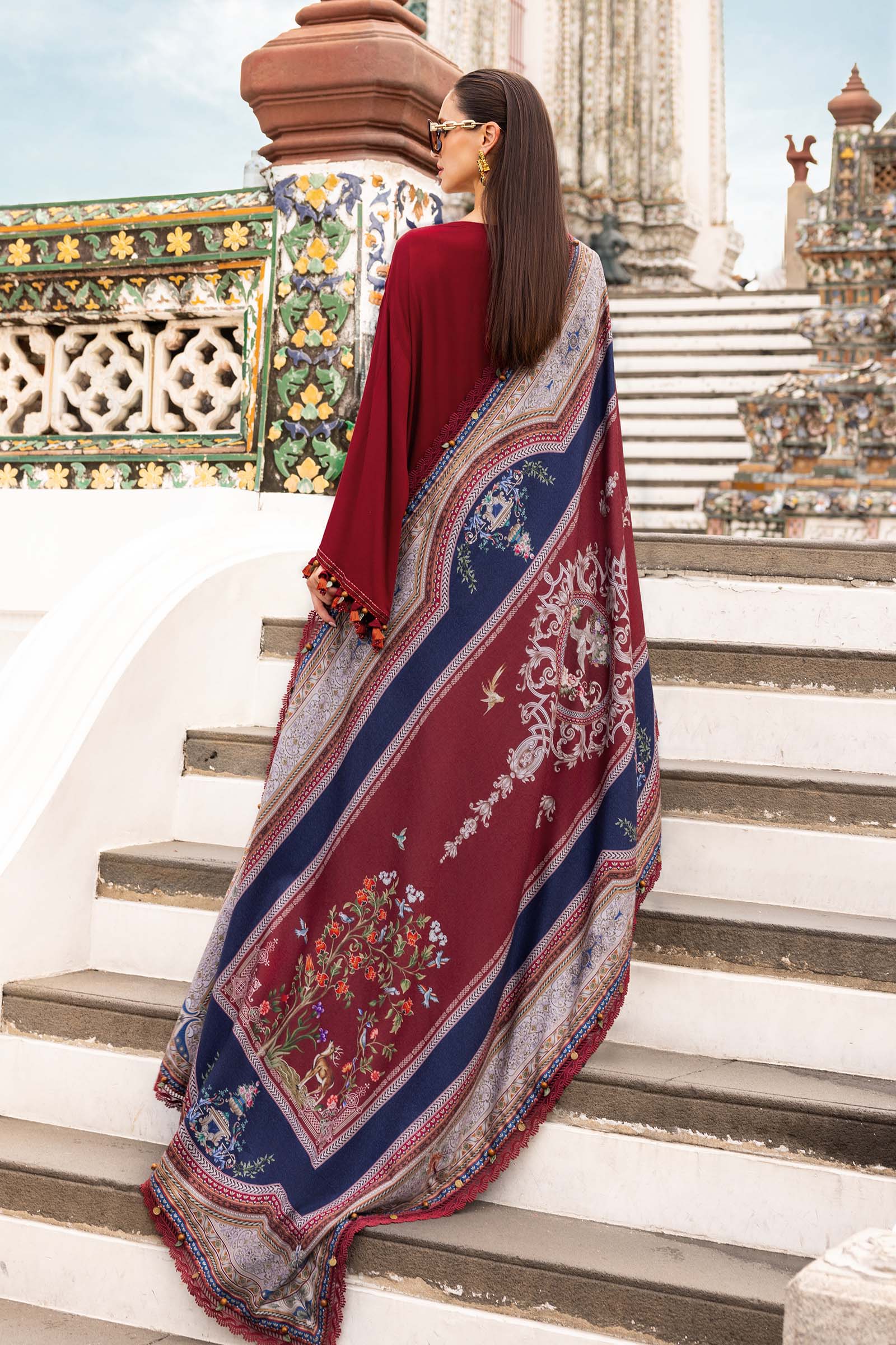 3 Piece Unstitched Embroidered Twill Linen Suit - Image 4