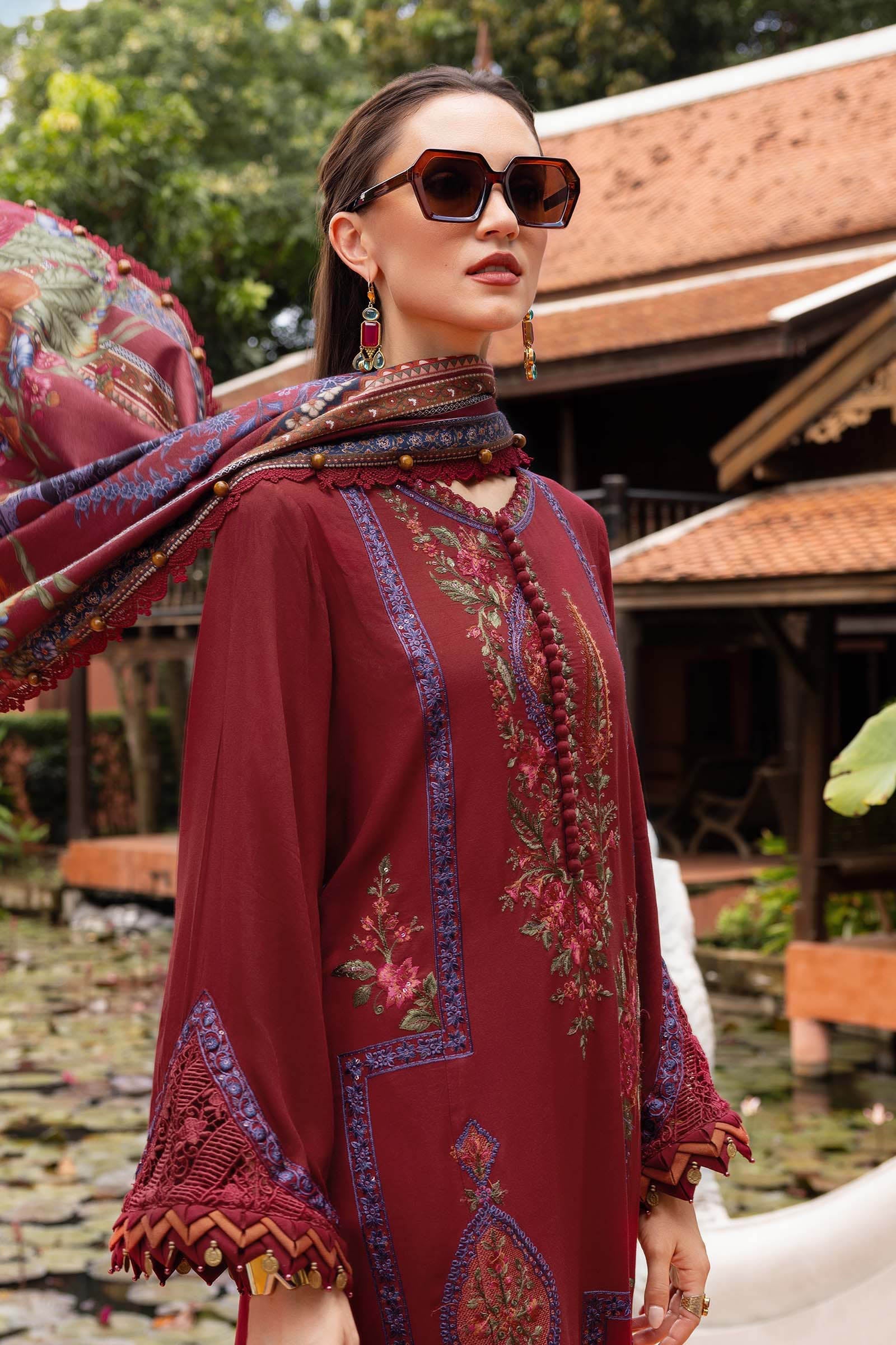 3 Piece Unstitched Embroidered Twill Linen Suit - Image 6