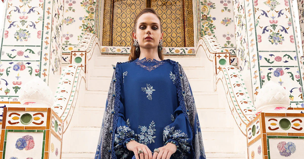3 Piece Unstitched Embroidered Twill Linen Suit - Image 6