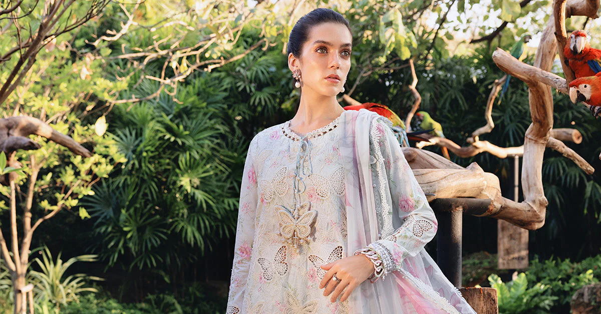 3 Piece Unstitched Embroidered Lawn Suit - Image 4